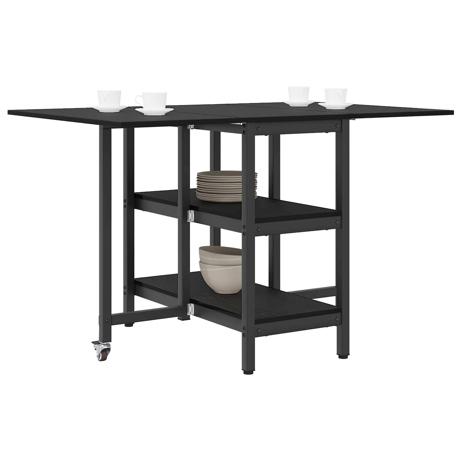 vidaXL Esstisch 122 x 80 x 76,5 cm Holzwerkstoff Schwarze Eiche