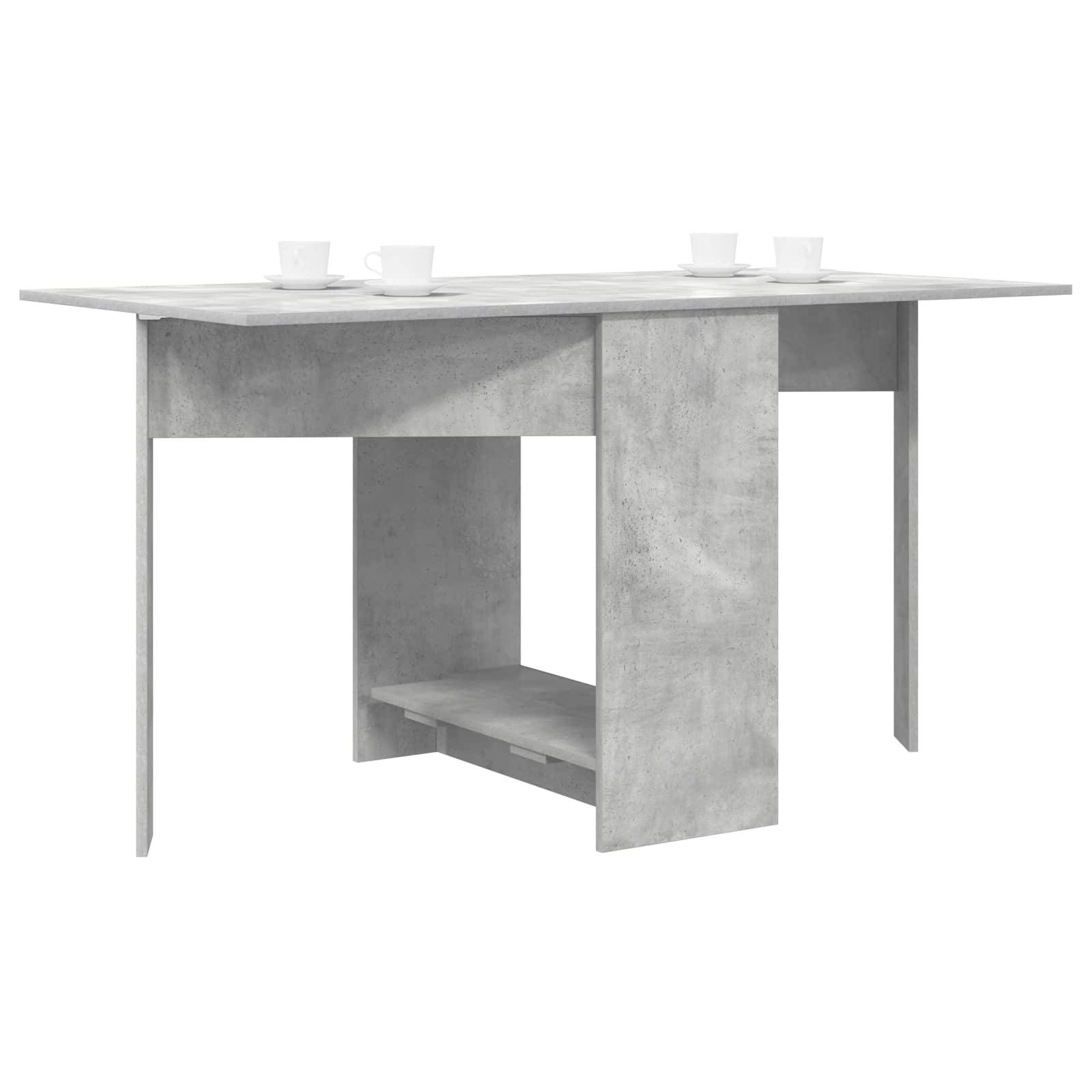 vidaXL Esstisch 138 x 70 x 73,5 cm Holzwerkstoff Betongrau
