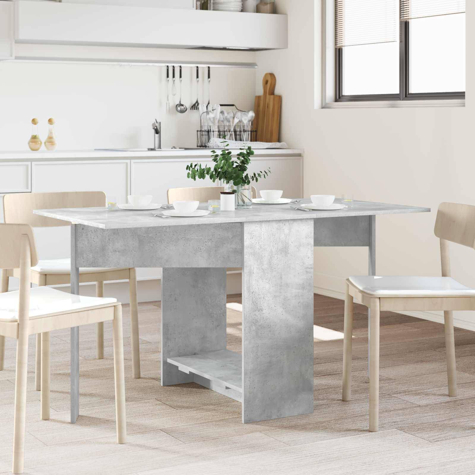 vidaXL Esstisch 138 x 70 x 73,5 cm Holzwerkstoff Betongrau
