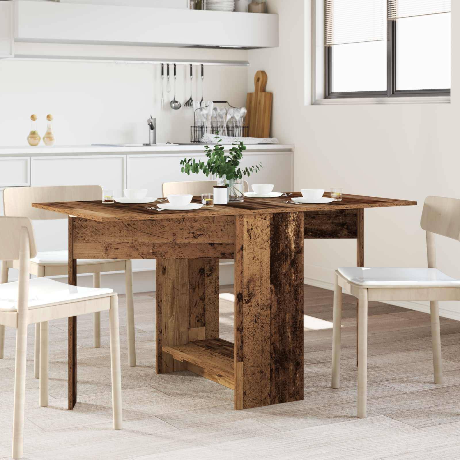 vidaXL Esstisch 138 x 70 x 73,5 cm Holzwerkstoff Altholz Rechtwinklig