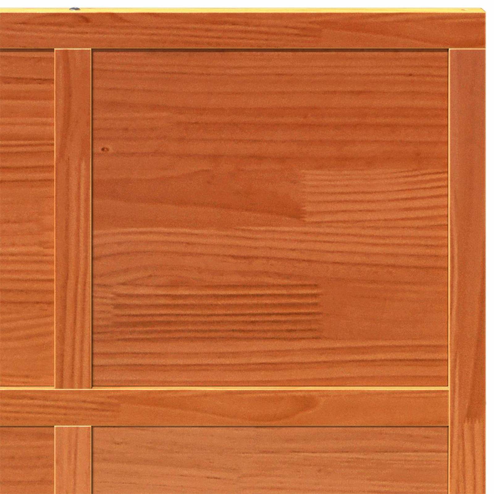 vidaXL Scheunentür Wachsbraun 90 x 208 cm Massives Kiefernholz