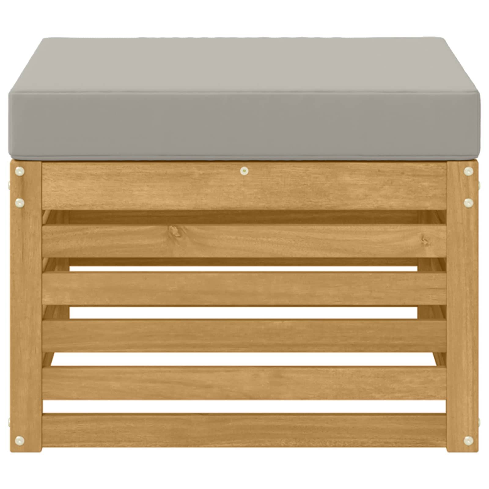 vidaXL Outdoor-Fußhocker Massivholz Akazie Weiß