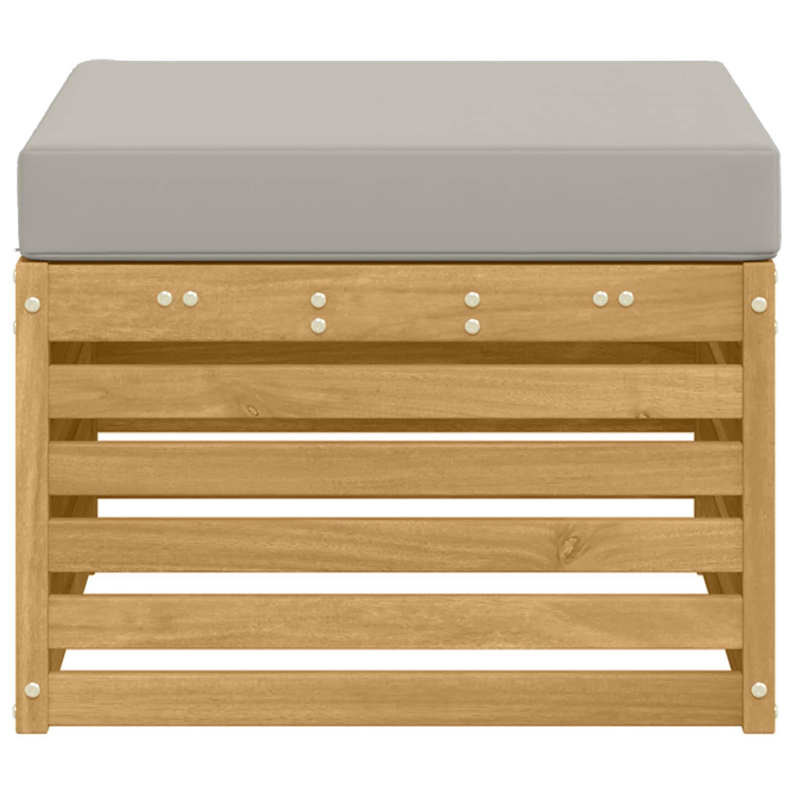 vidaXL Outdoor-Fußhocker Massivholz Akazie Weiß