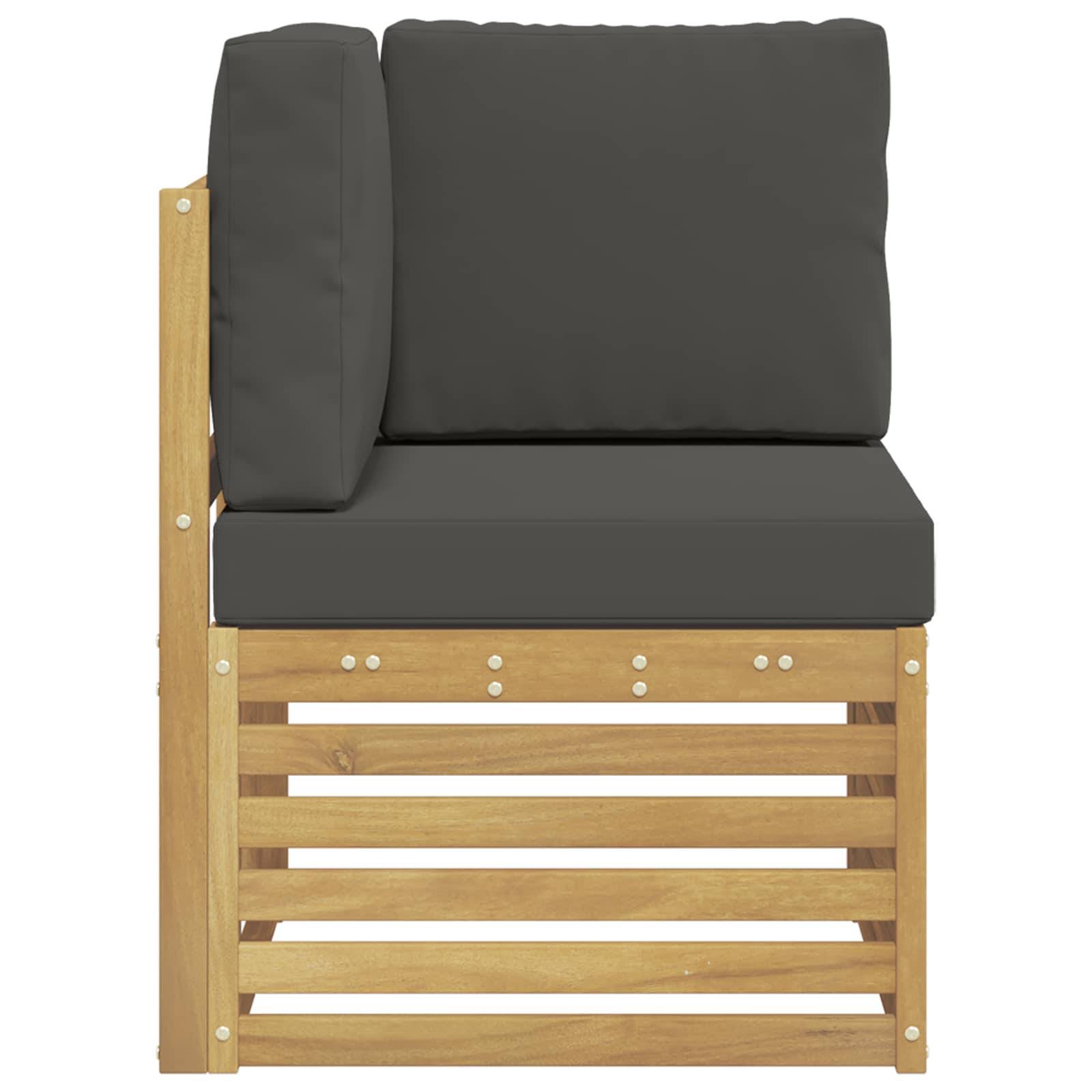 vidaXL Outdoor Ecksofa Massivholz Akazie Weiß