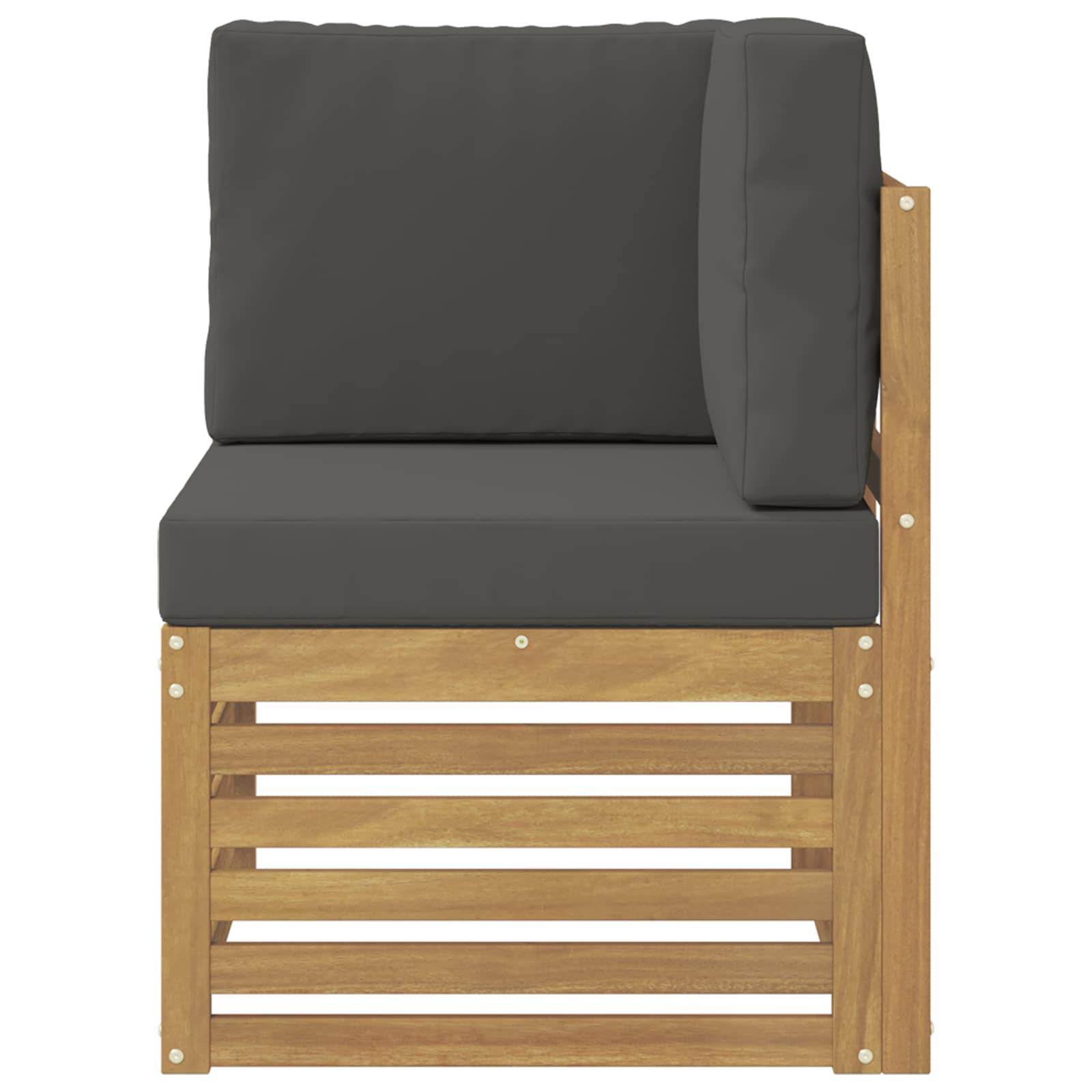 vidaXL Outdoor Ecksofa Massivholz Akazie Weiß