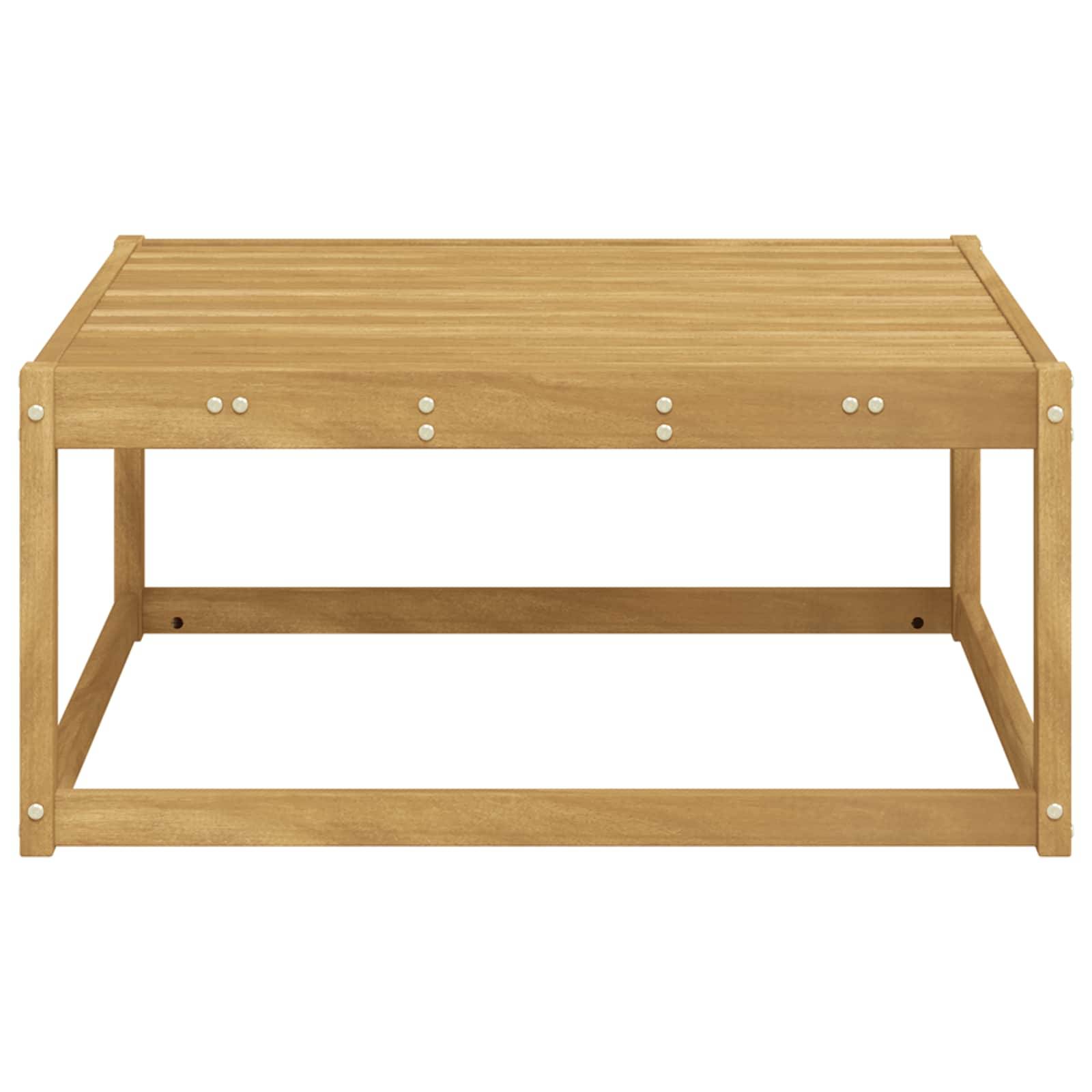 vidaXL Outdoor-Fußhocker Massivholz Akazie Weiß 79 x 79 x 37 cm