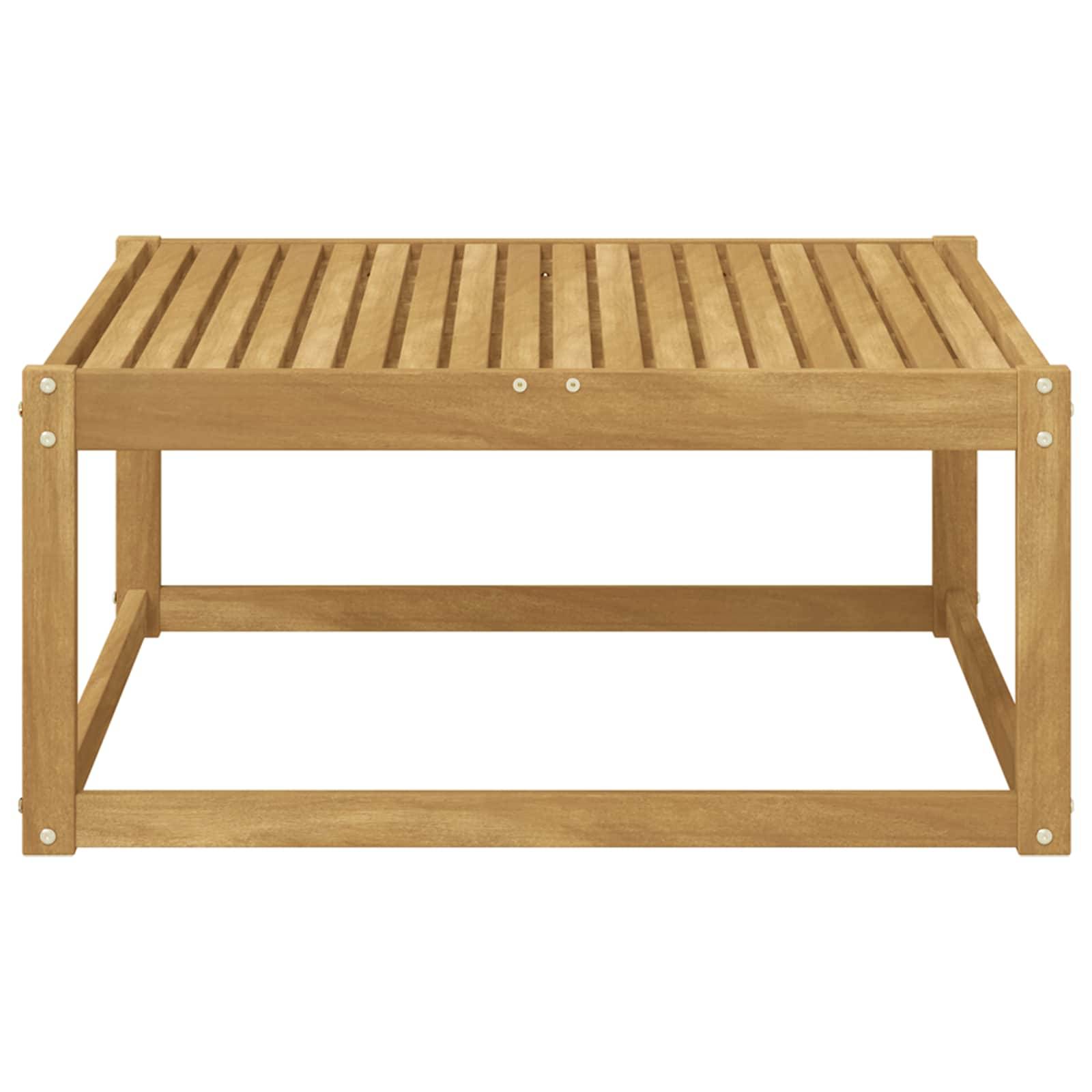 vidaXL Outdoor-Fußhocker Massivholz Akazie Weiß 79 x 79 x 37 cm