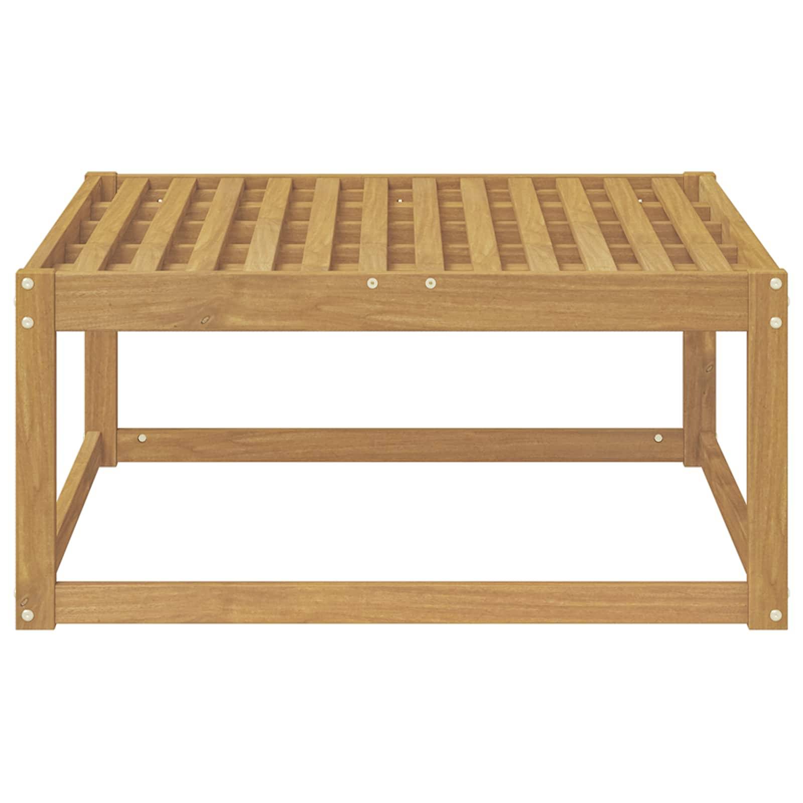 vidaXL Outdoor-Fußhocker Massivholz Akazie Weiß 79 x 79 x 37 cm