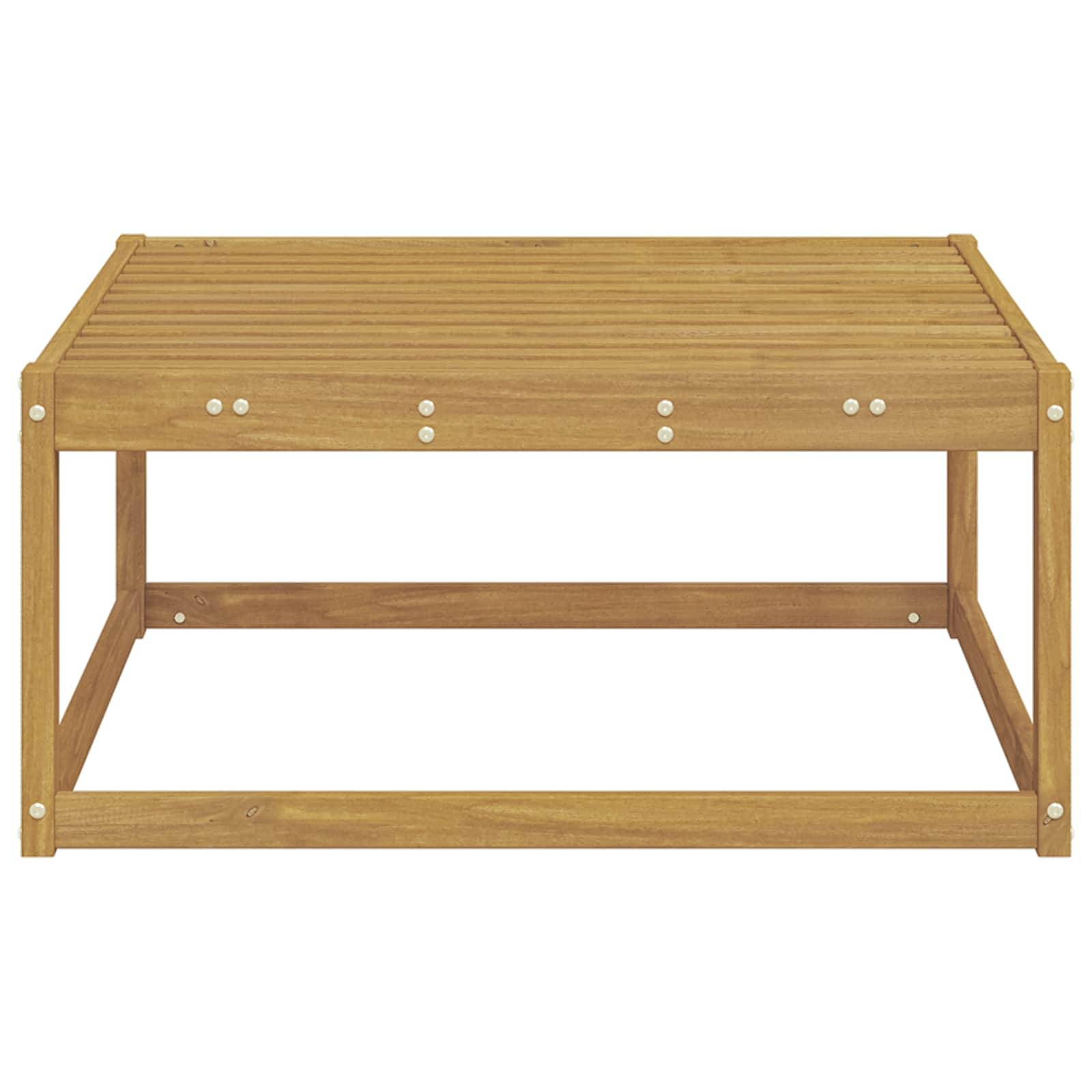 vidaXL Outdoor-Fußhocker Massivholz Akazie Weiß 79 x 79 x 37 cm