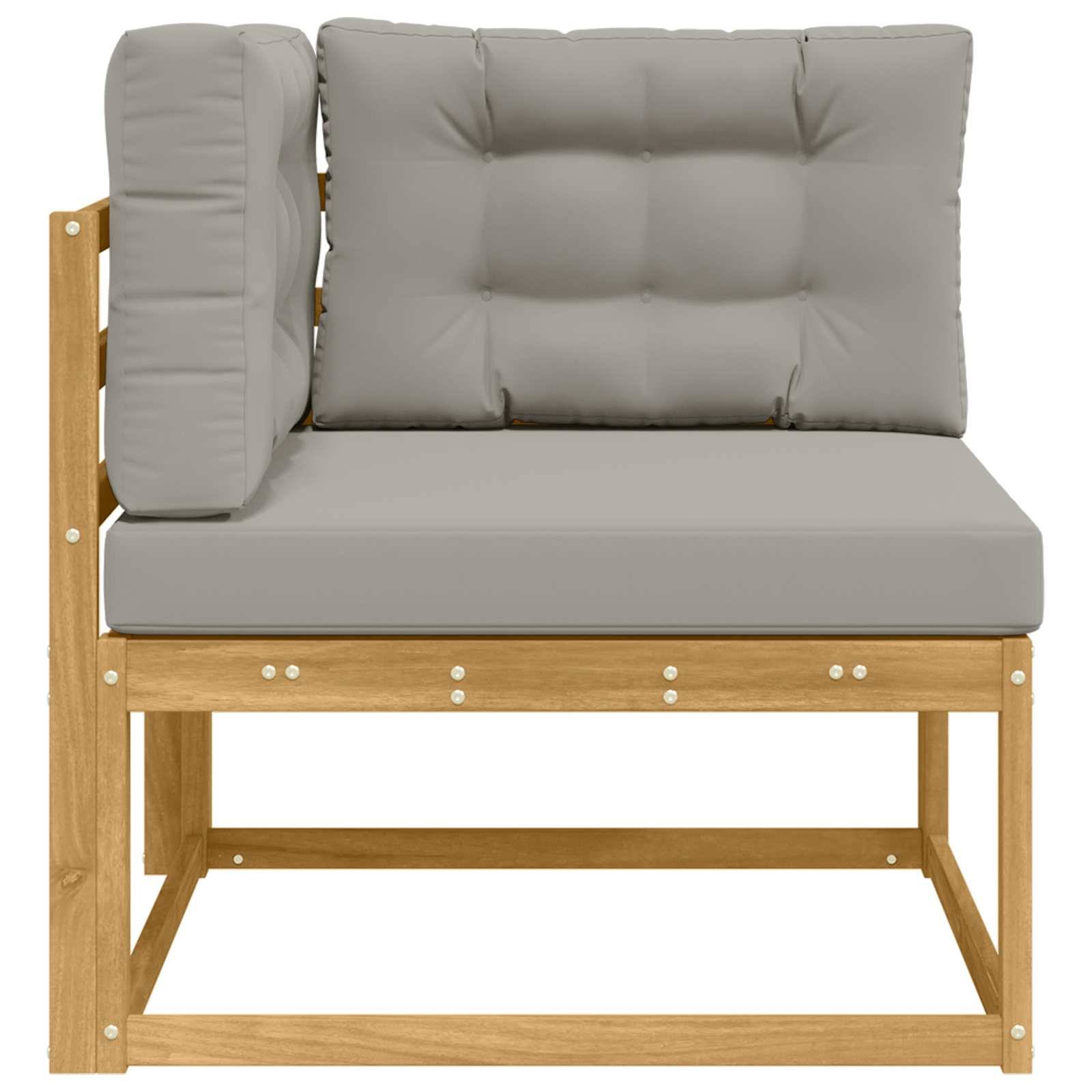 vidaXL Outdoor Ecksofa Polyester Weiß