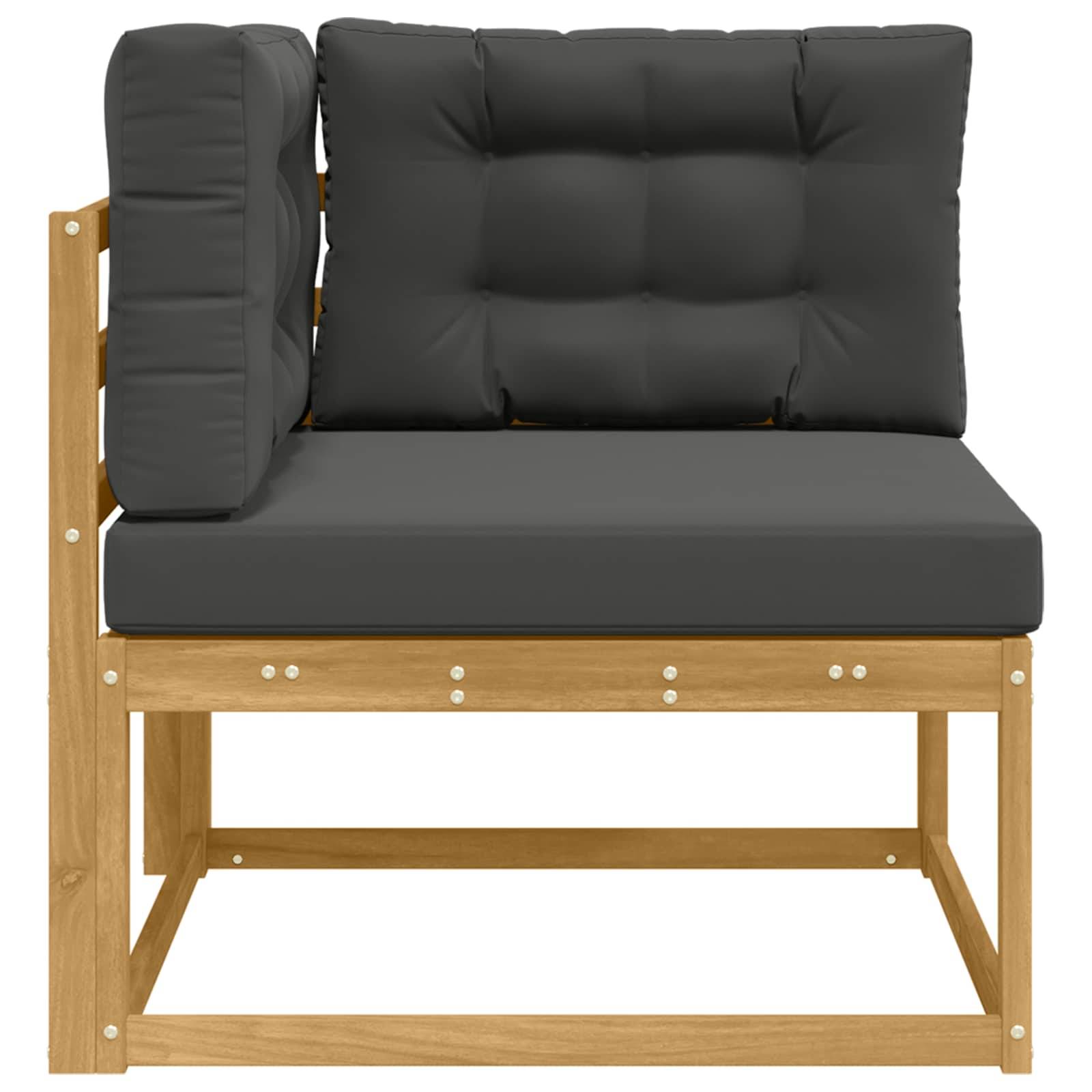 vidaXL Outdoor Ecksofa Polyester Weiß