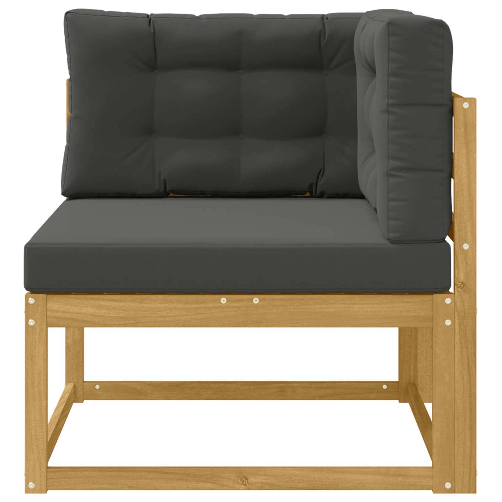 vidaXL Outdoor Ecksofa Polyester Weiß