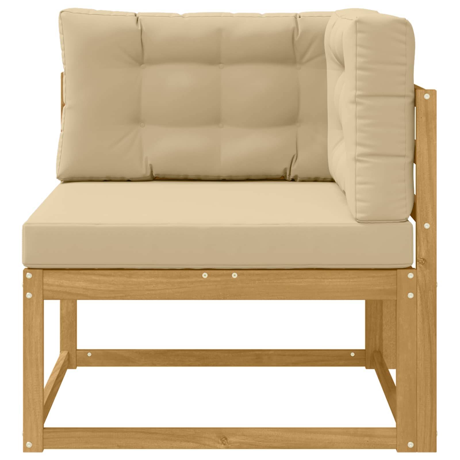 vidaXL Outdoor Ecksofa Polyester Weiß