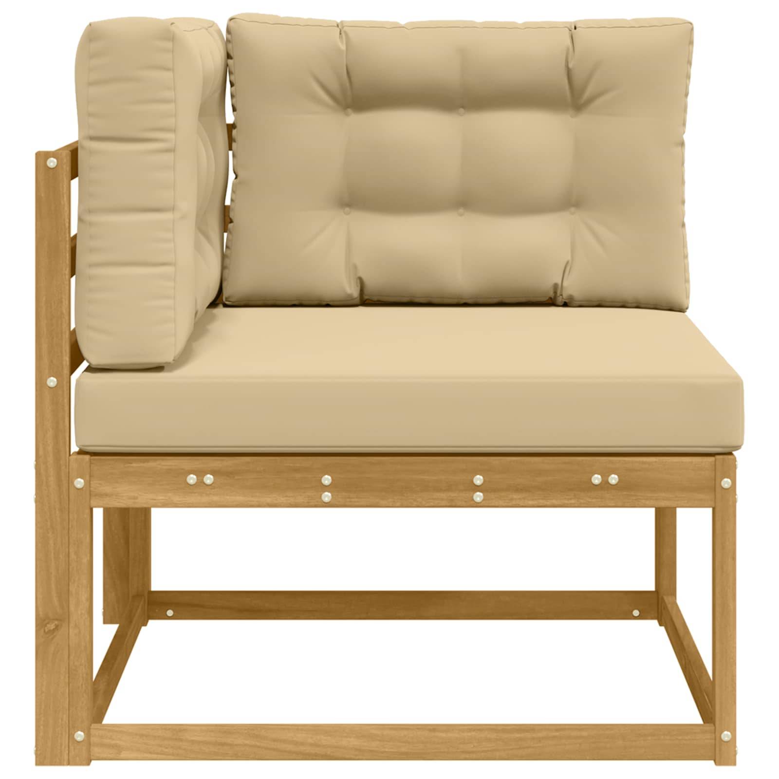 vidaXL Outdoor Ecksofa Polyester Weiß