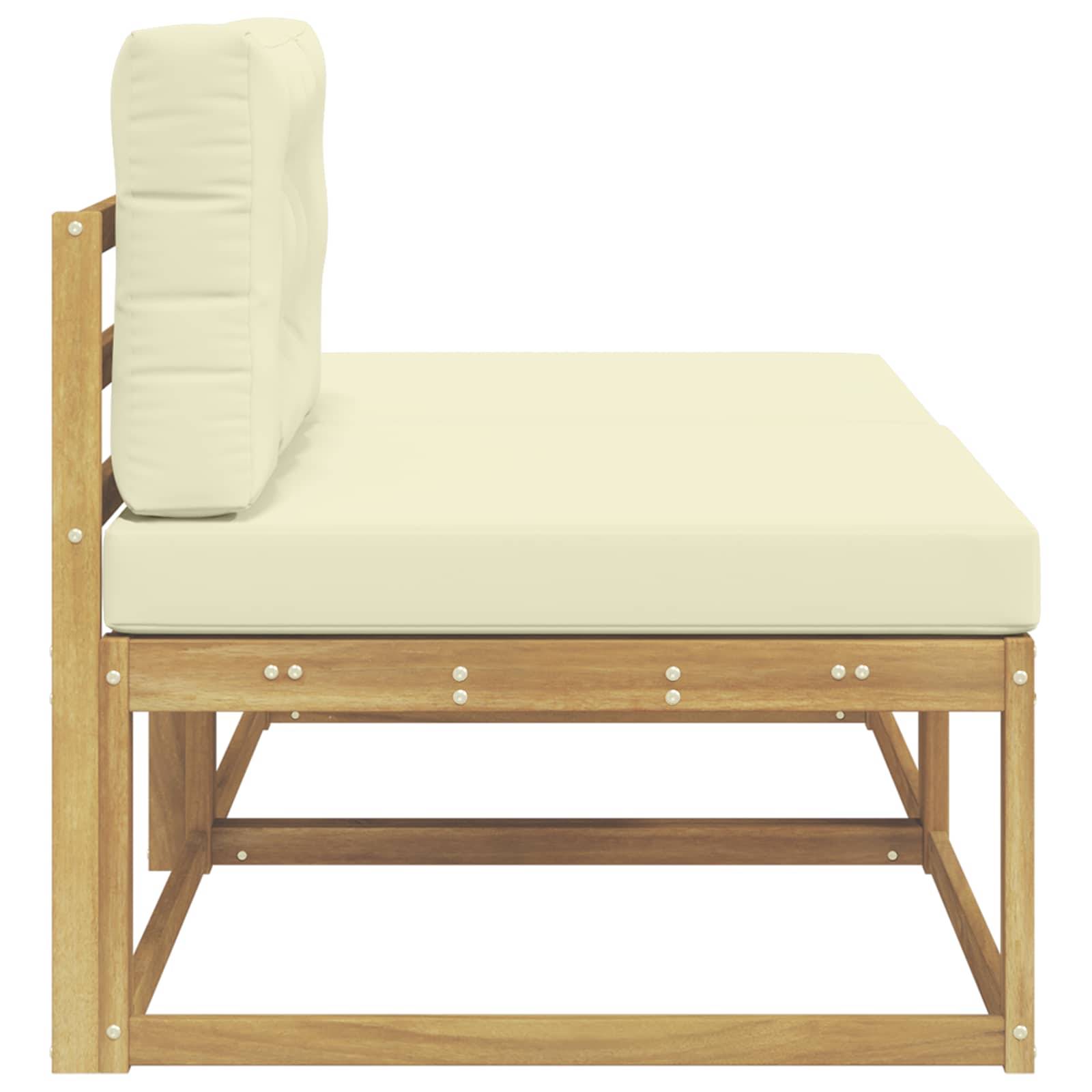 vidaXL 2 Stück Outdoor-Fußhocker Polyester Weiß