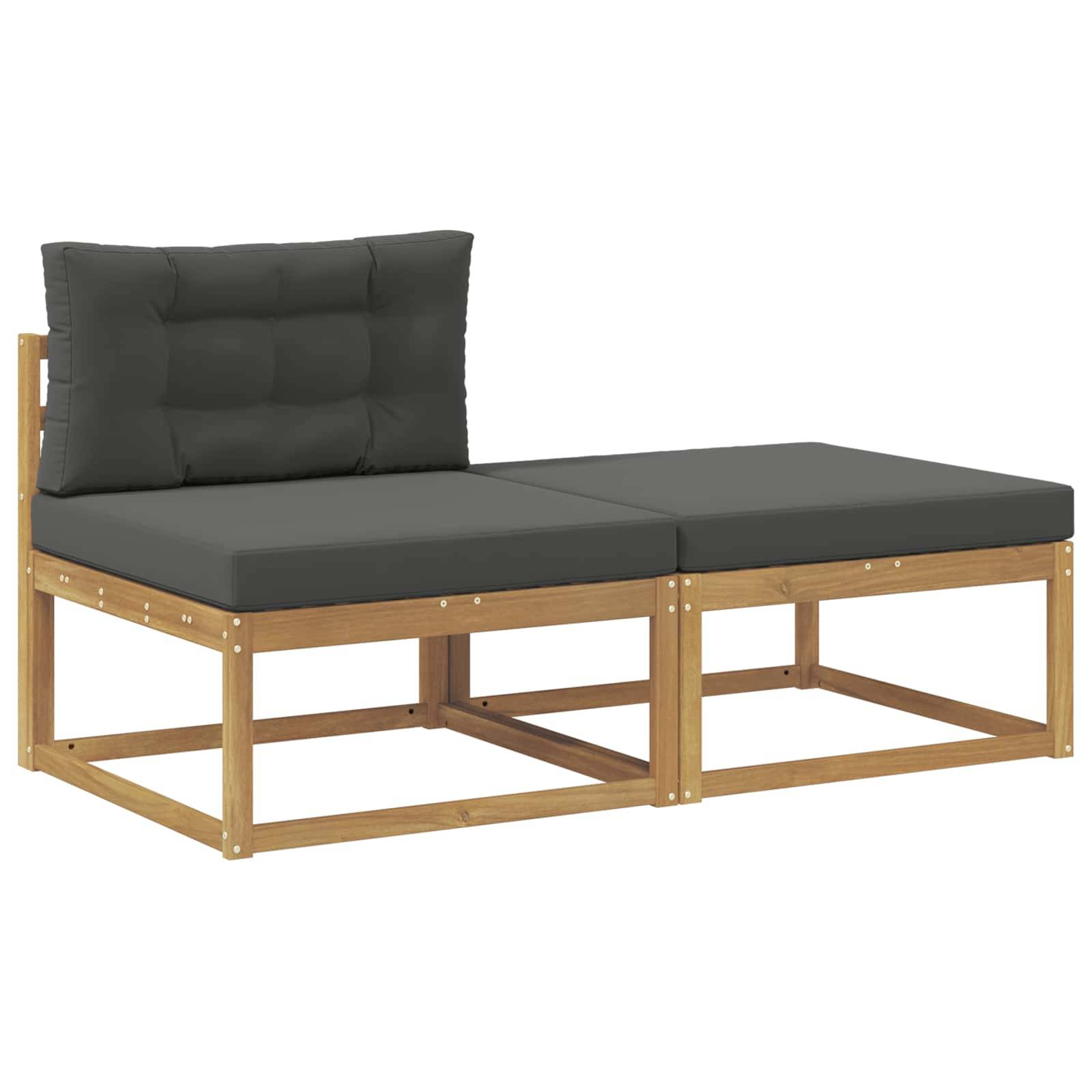 vidaXL 2 Stück Outdoor-Fußhocker Polyester Weiß