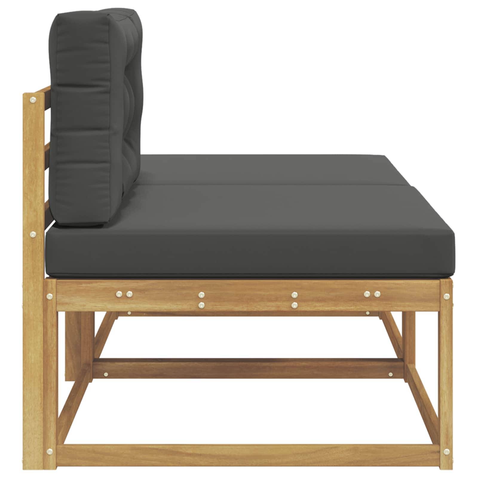 vidaXL 2 Stück Outdoor-Fußhocker Polyester Weiß
