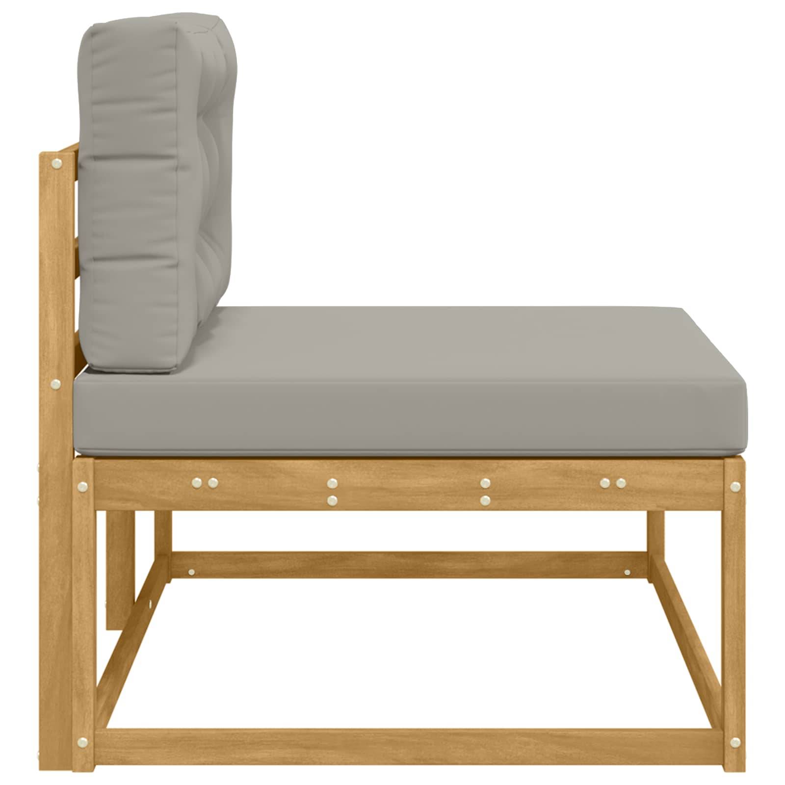 vidaXL Outdoor End Sofa mit Kissen Weiß 115 x 83 x 73 cm Polyester