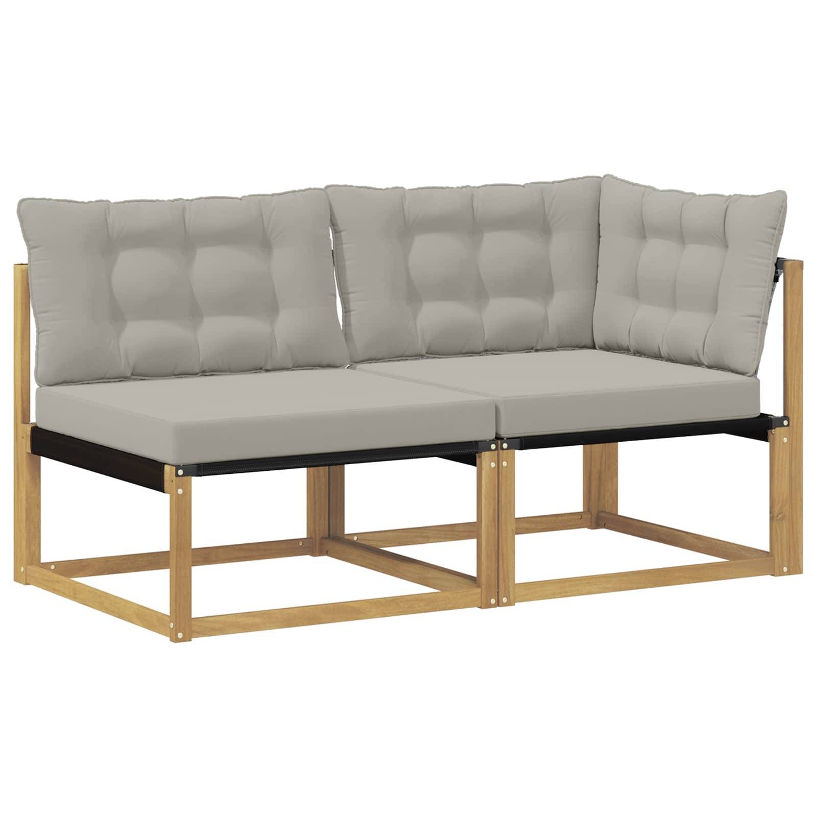 vidaXL Sectional Sofa Einheiten mit Kissen Weiß 162,5 x 83 x 73 cm