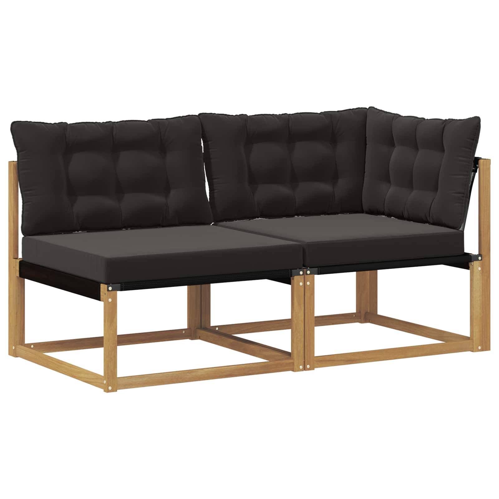 vidaXL Sectional Sofa Einheiten mit Kissen Weiß 162,5 x 83 x 73 cm