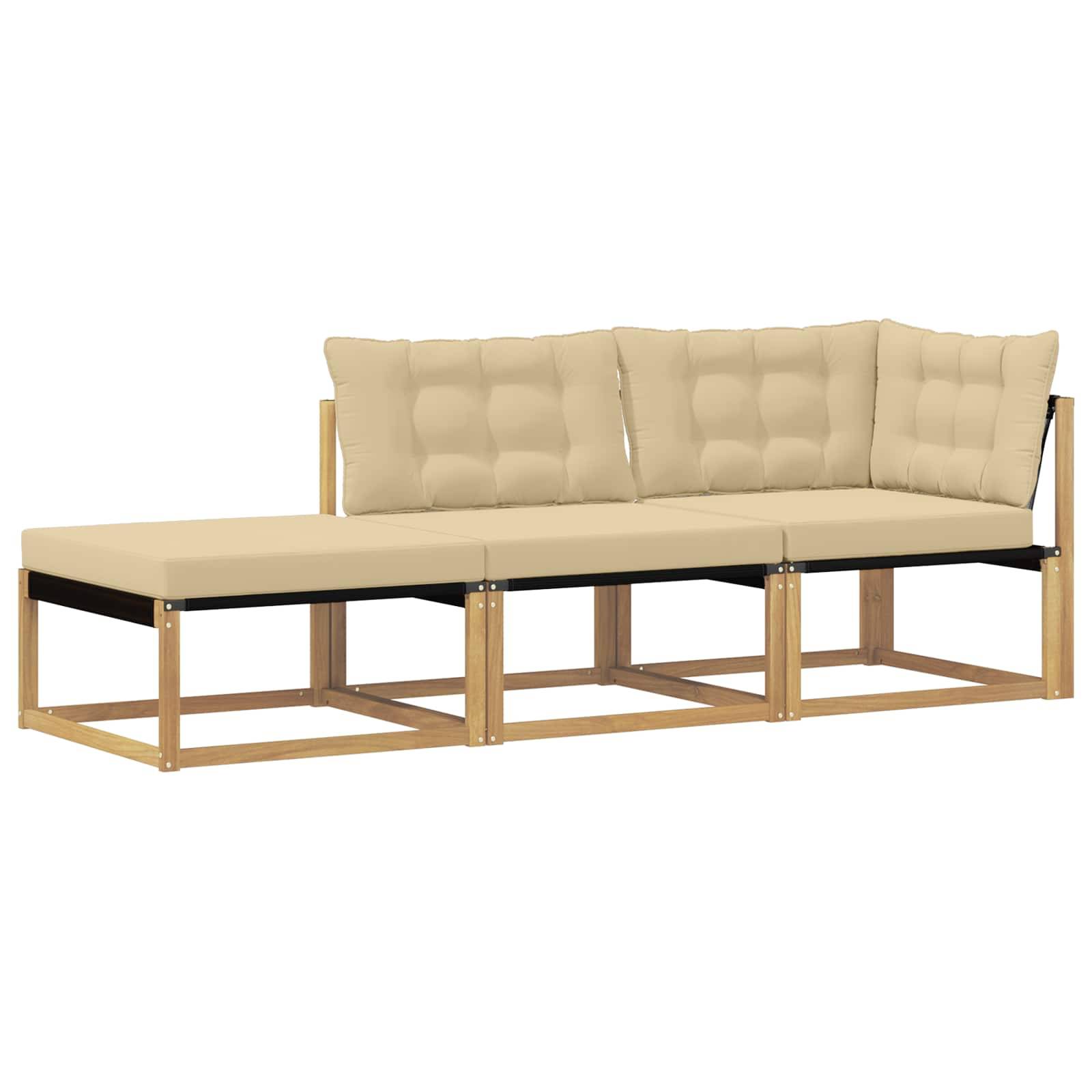 vidaXL Sectional Sofa Einheiten mit Kissen Weiß 241,5 x 83 x 73 cm