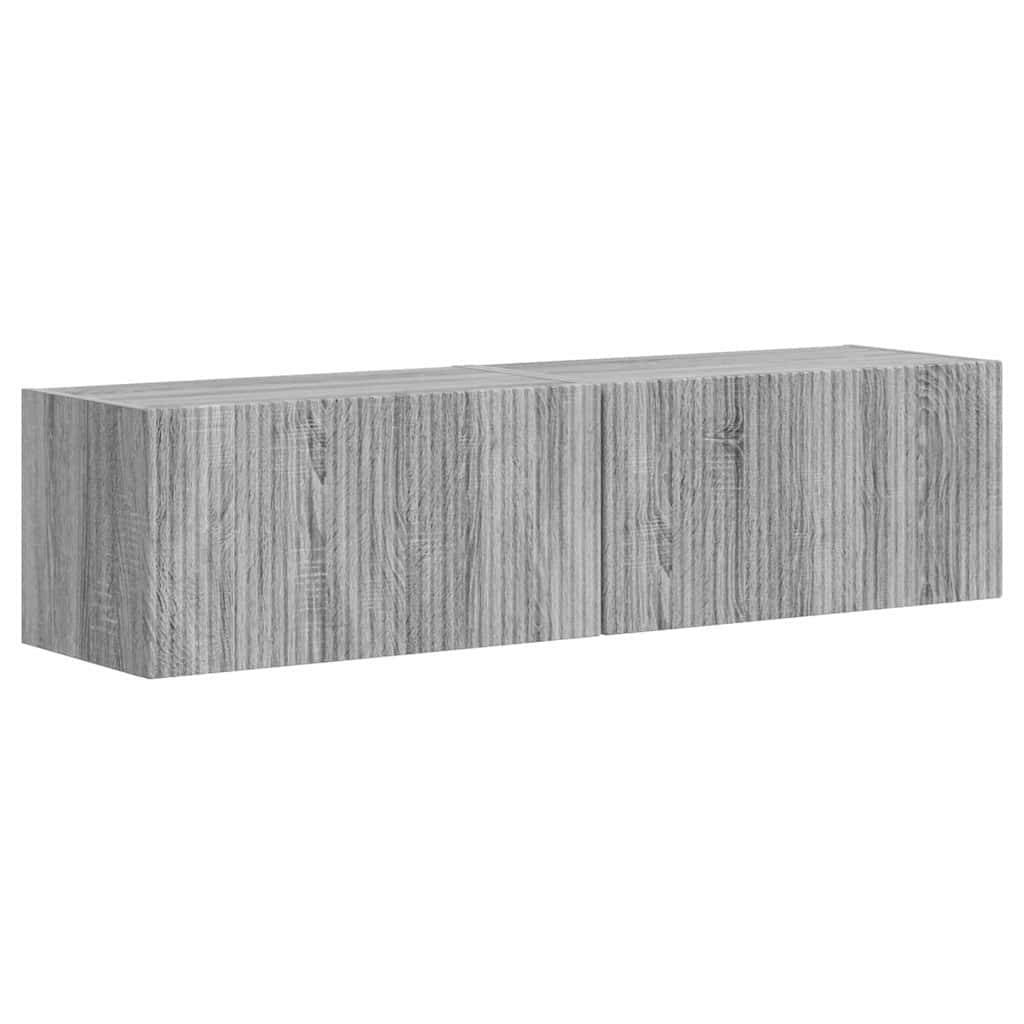 vidaXL TV-Wandschrank 2 pcs Graues Sonoma 60 x 31 x 29,5 cm