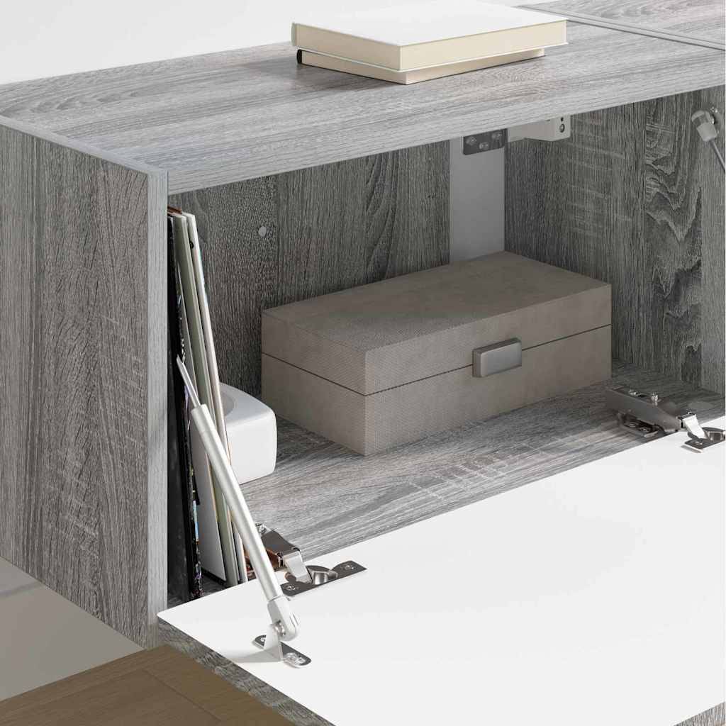 vidaXL TV-Wandschrank 2 pcs Graues Sonoma 60 x 31 x 29,5 cm