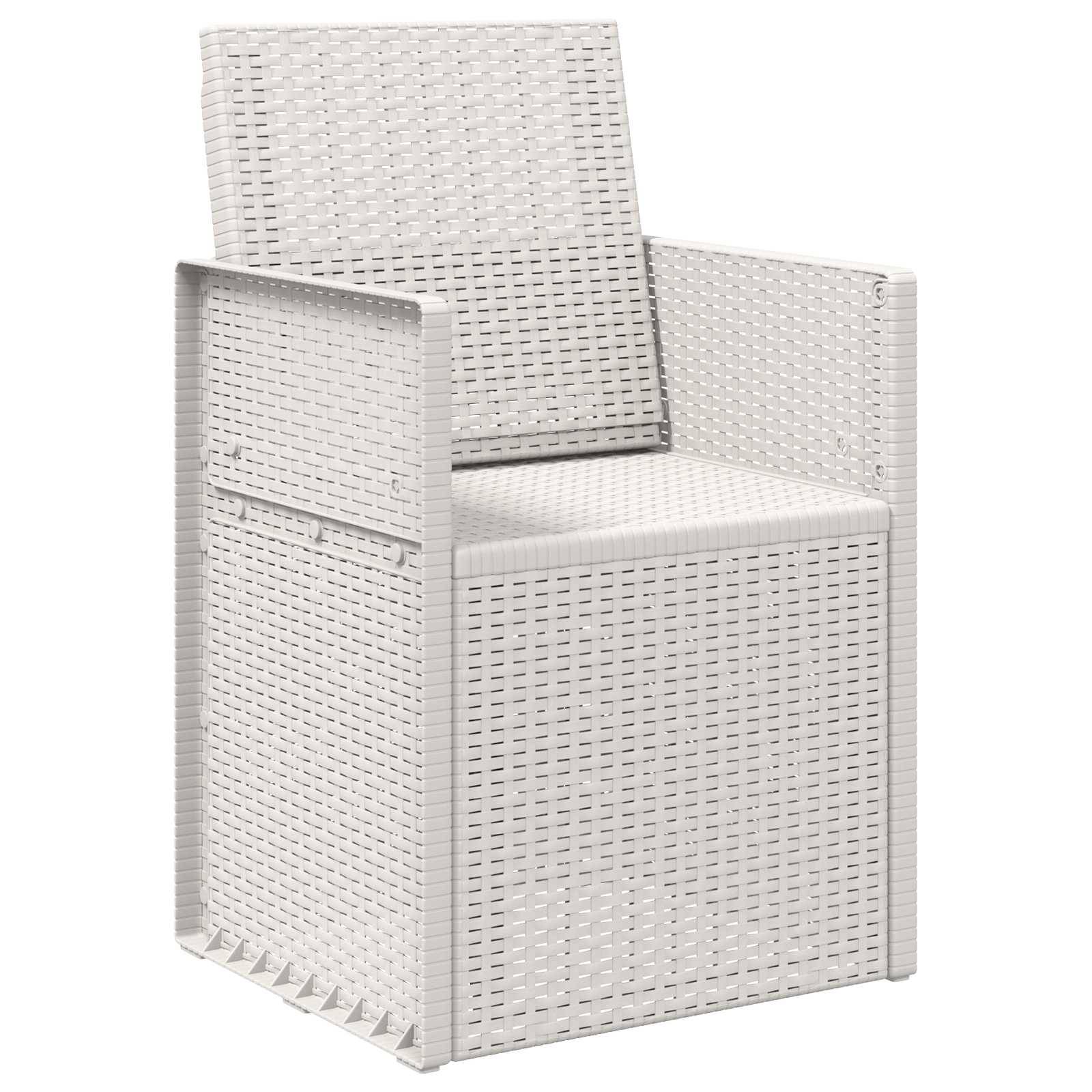 vidaXL Garten Esszimmerstühle 2 pcs Weiß PP