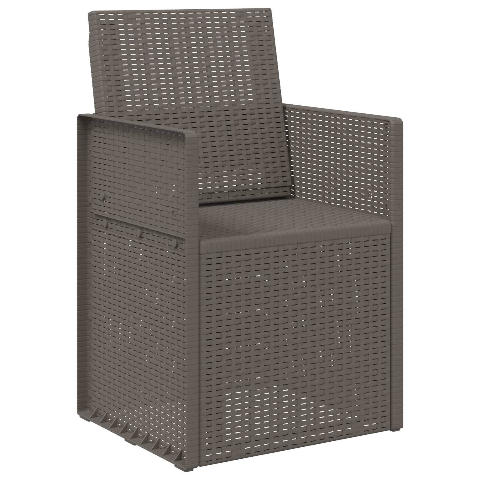 vidaXL Garten Esszimmerstühle 2 pcs Hellgrau PP
