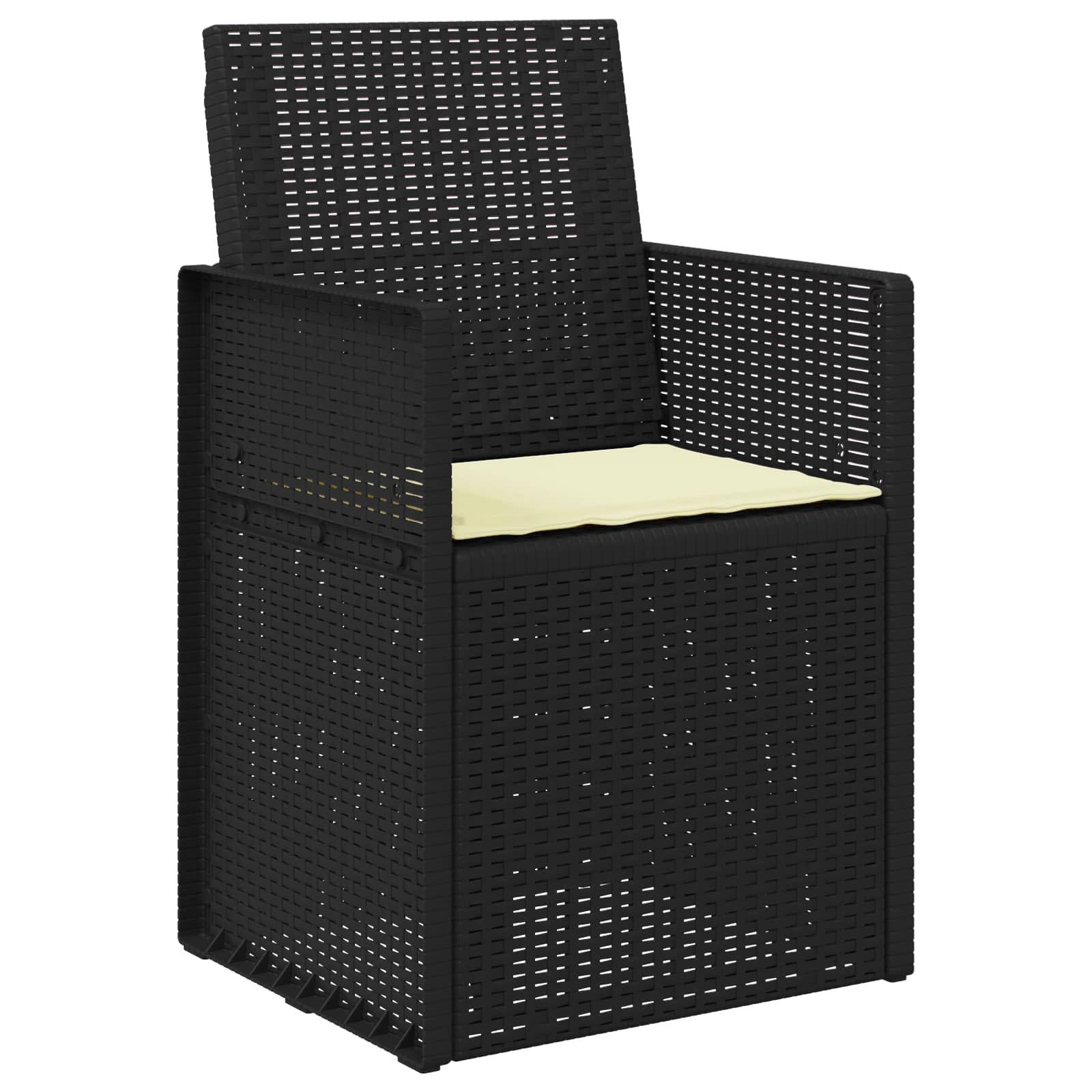 vidaXL Garten Esszimmerstühle 2 pcs Anthrazit und Creme PP