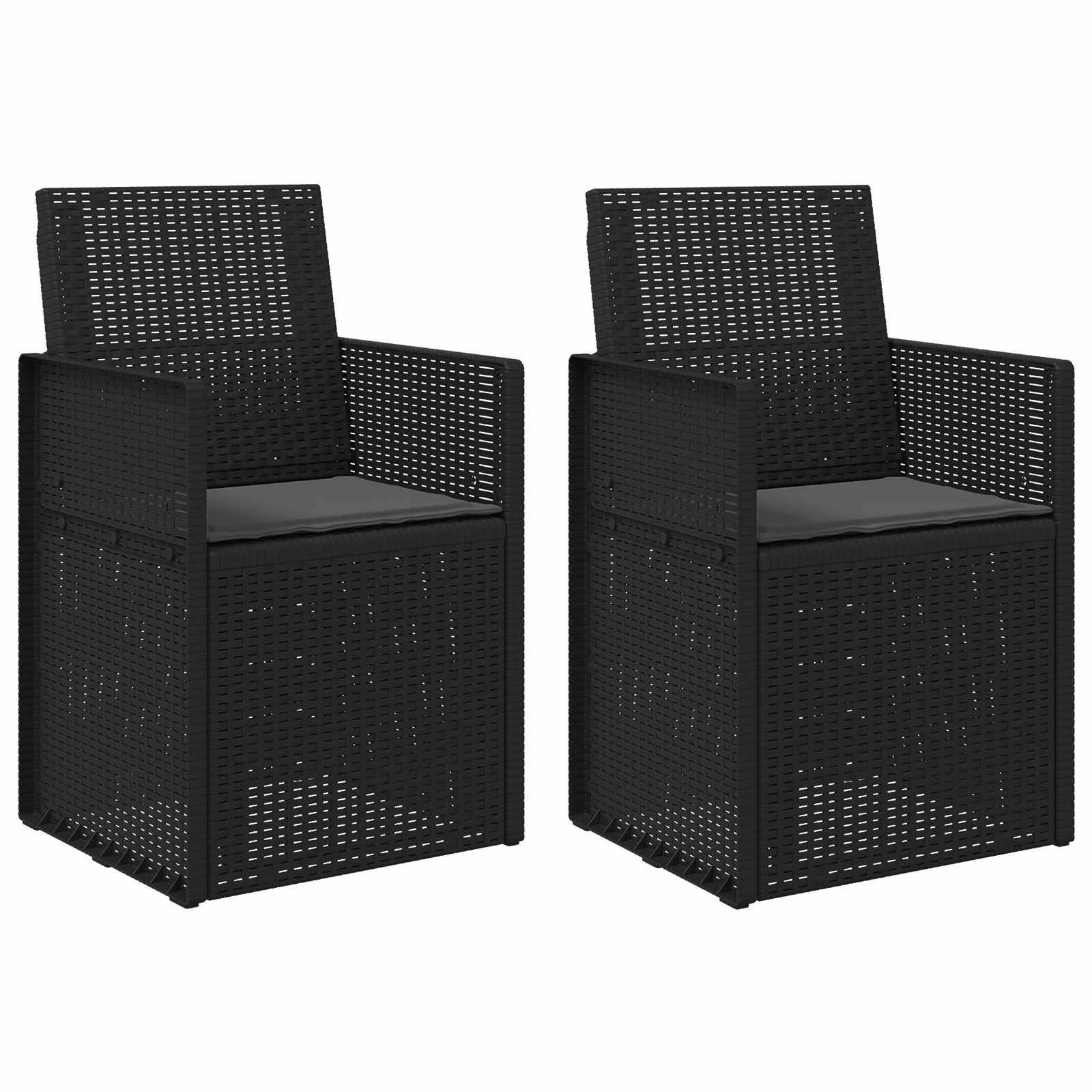 vidaXL Garten Esszimmerstühle 2 pcs Anthrazit PP