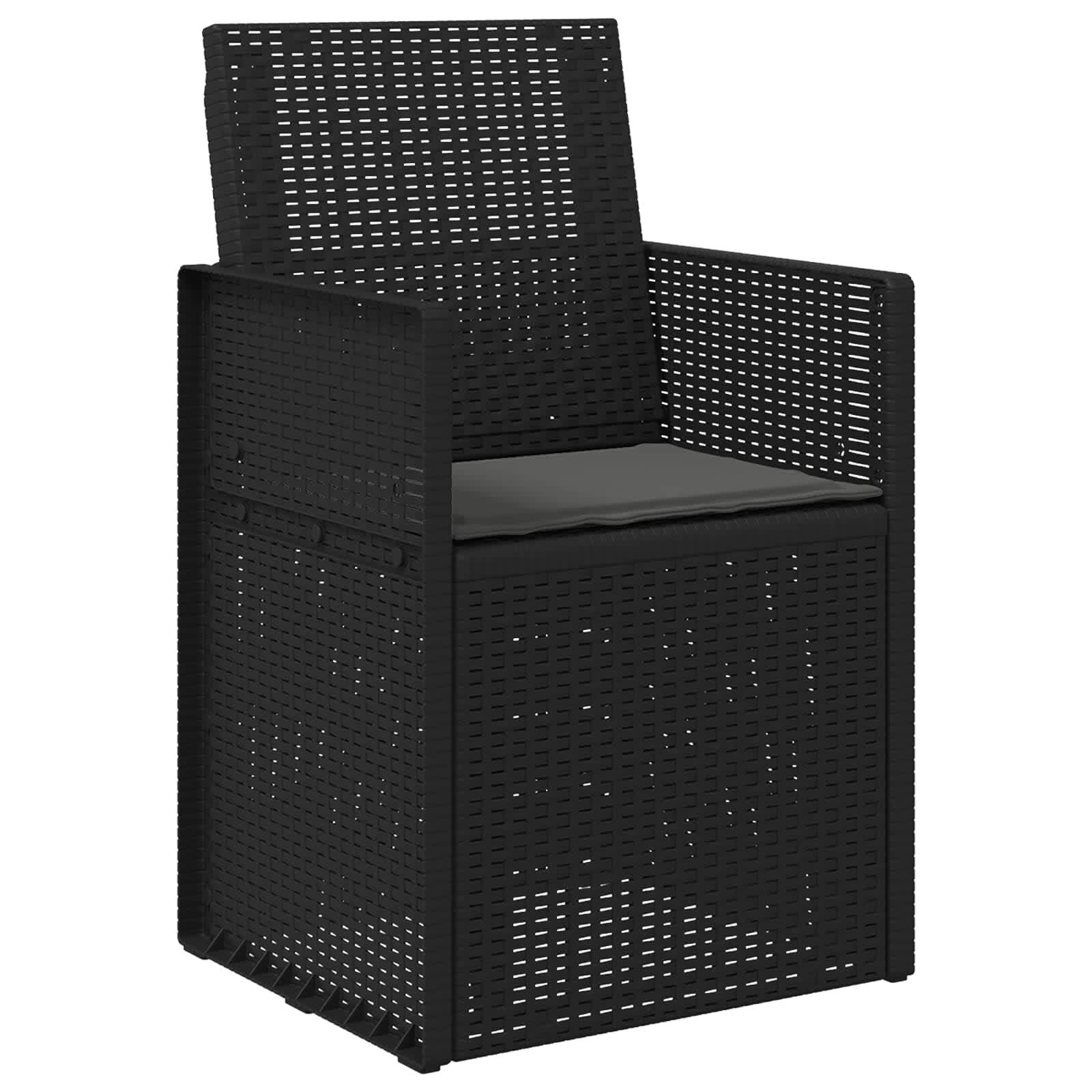 vidaXL Garten Esszimmerstühle 2 pcs Anthrazit PP