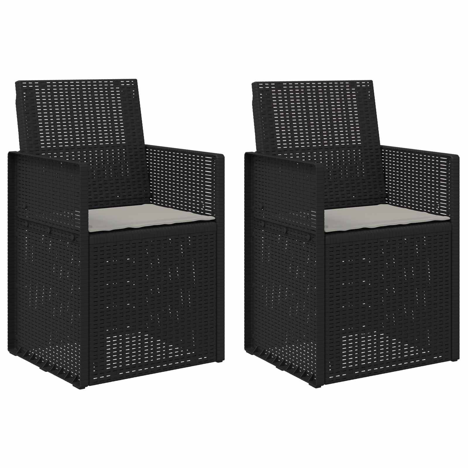 vidaXL Garten Esszimmerstühle 2 pcs Anthrazit und Hellgrau PP