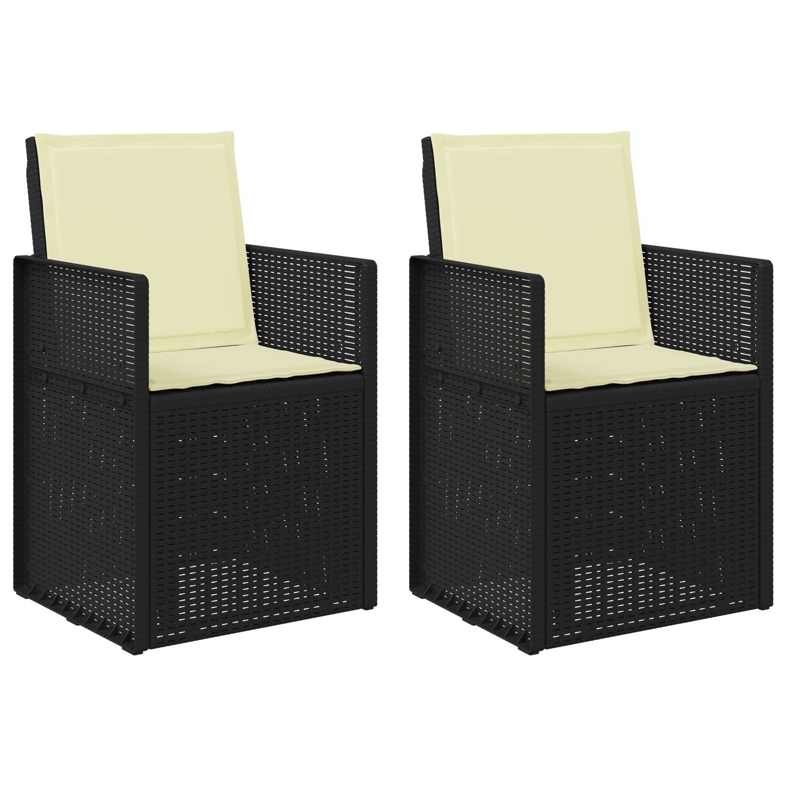vidaXL Garten Esszimmerstühle 2 pcs Anthrazit und Creme PP