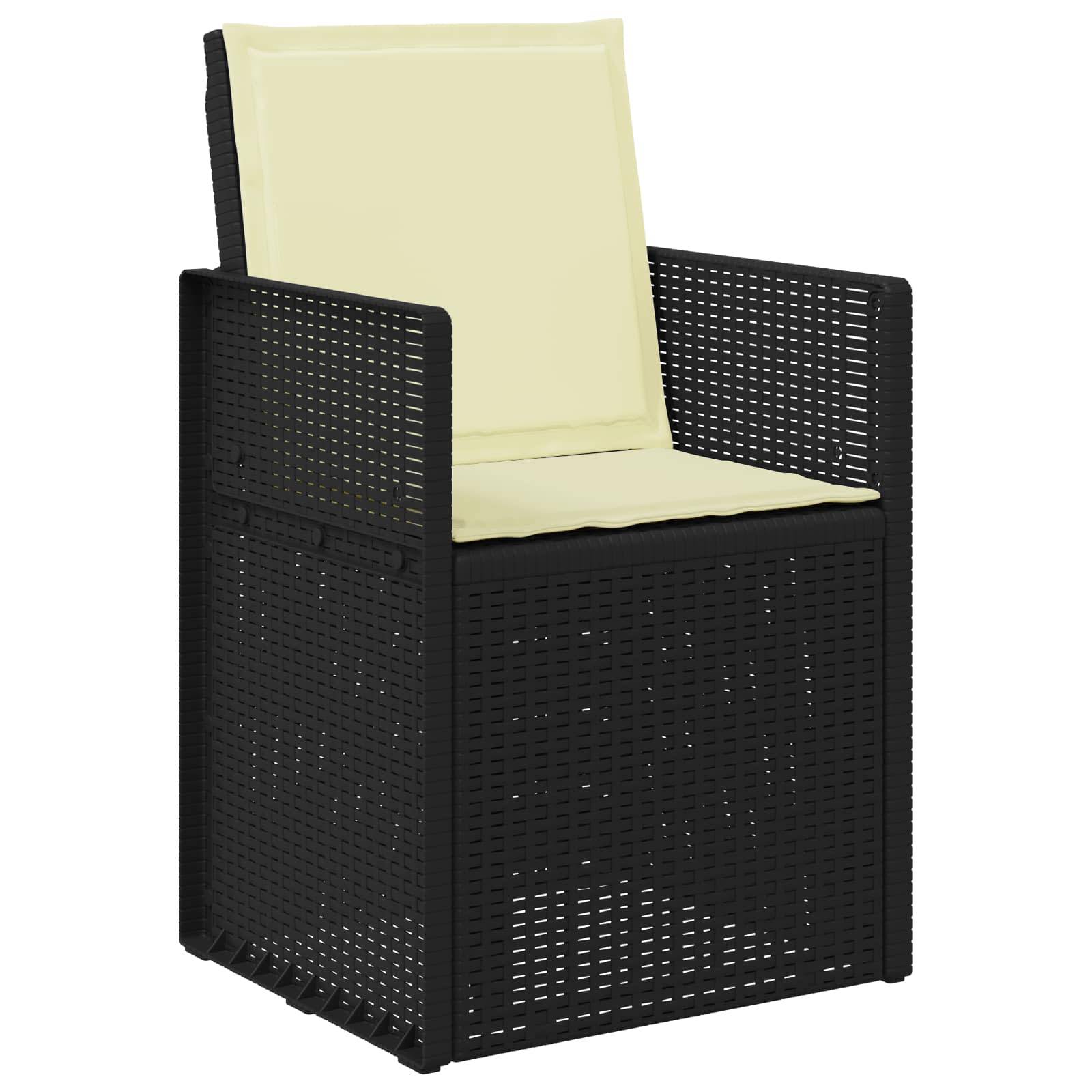 vidaXL Garten Esszimmerstühle 2 pcs Anthrazit und Creme PP