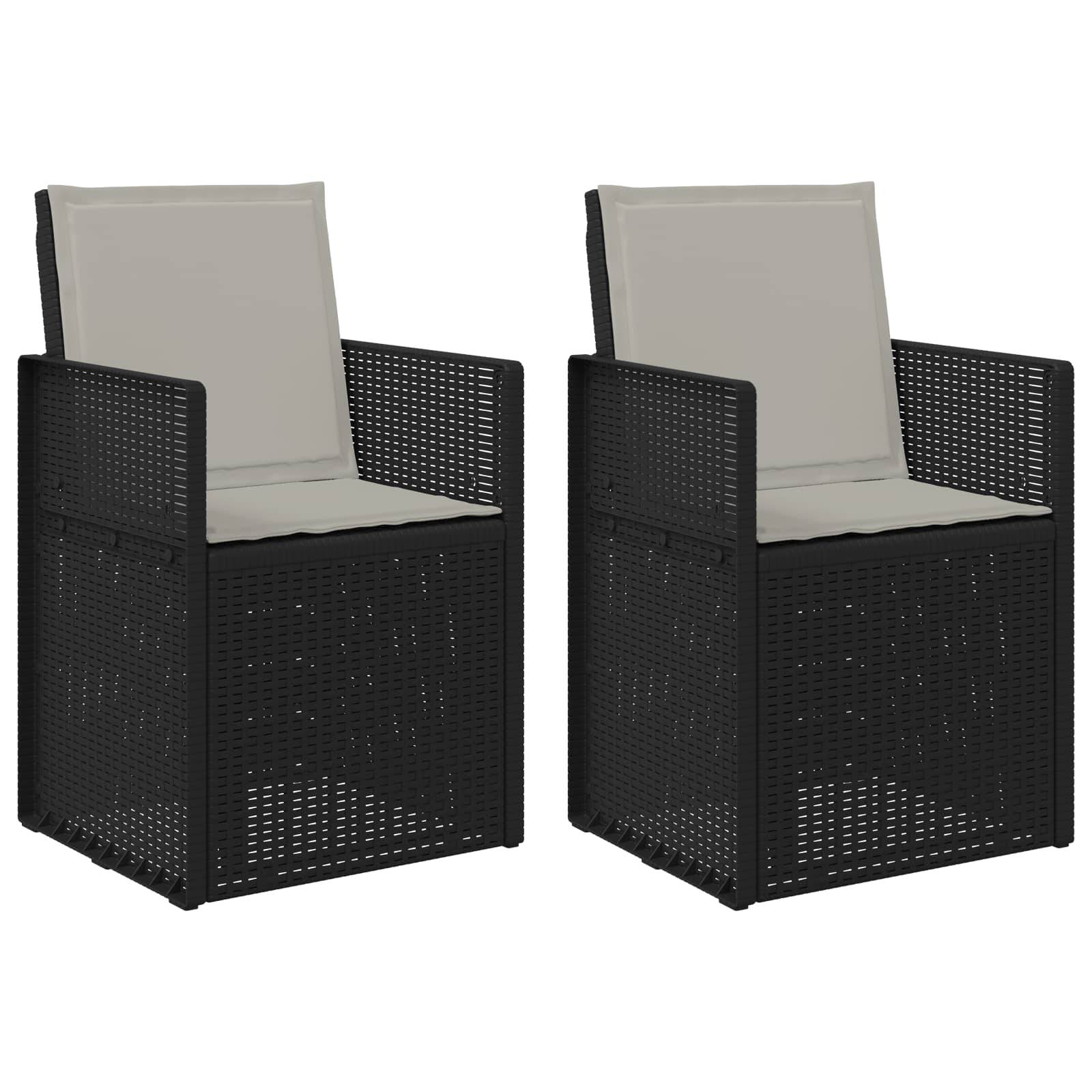 vidaXL Garten Esszimmerstühle 2 pcs Anthrazit und Hellgrau PP