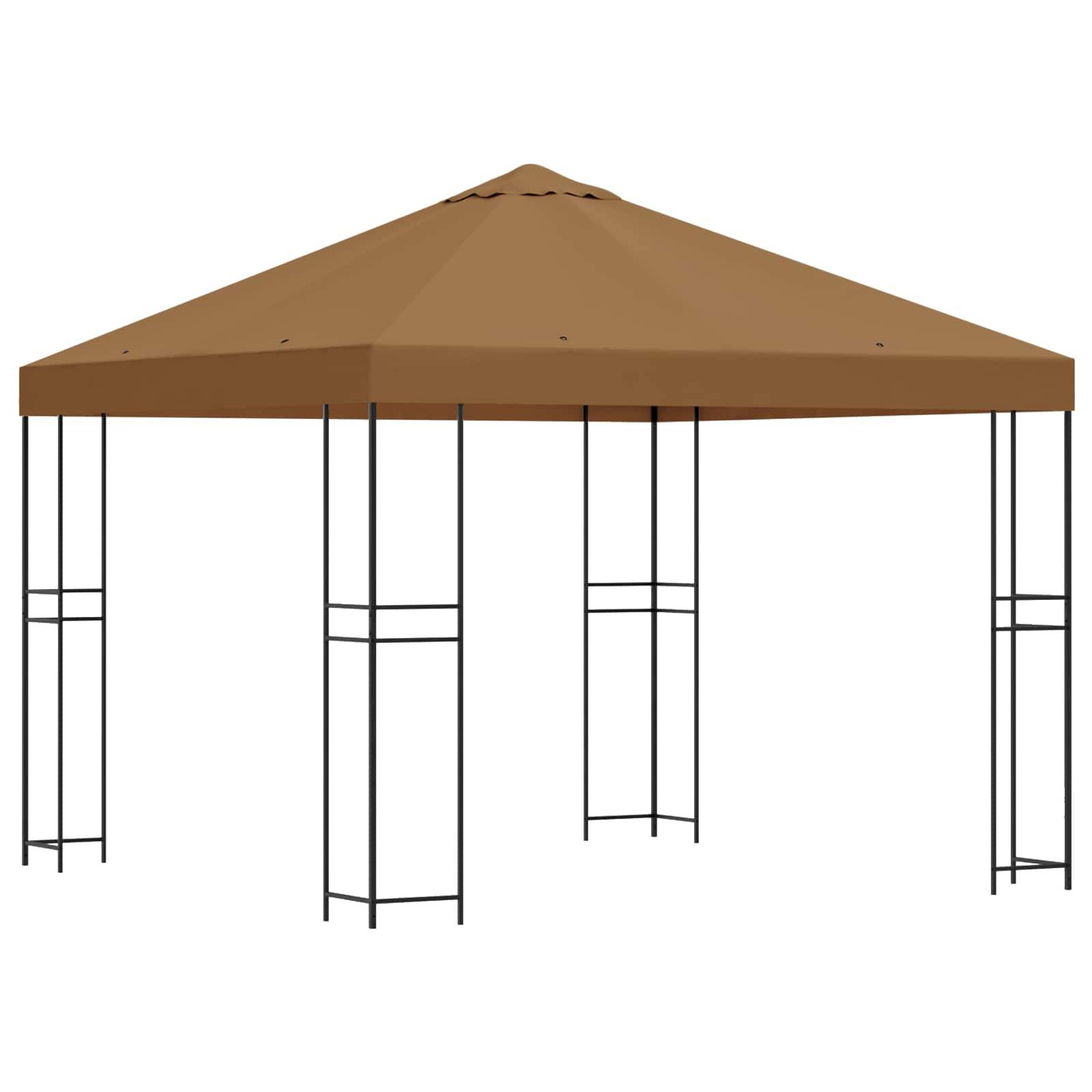 vidaXL Pavillon 3 x 3 m Beige Polyester und Stahl 190