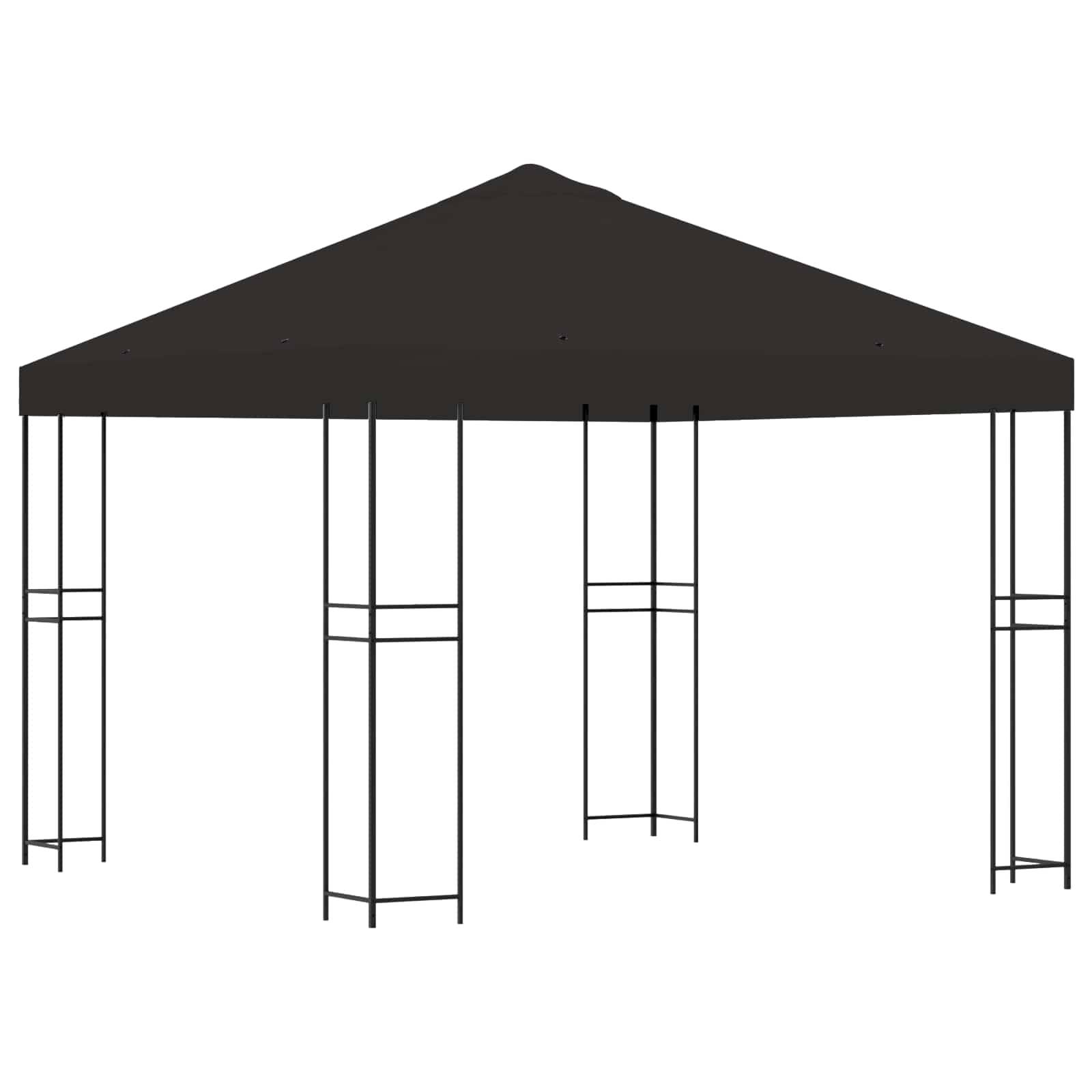 vidaXL Pavillon 3 x 3 m Anthrazit Polyester und Stahl 190