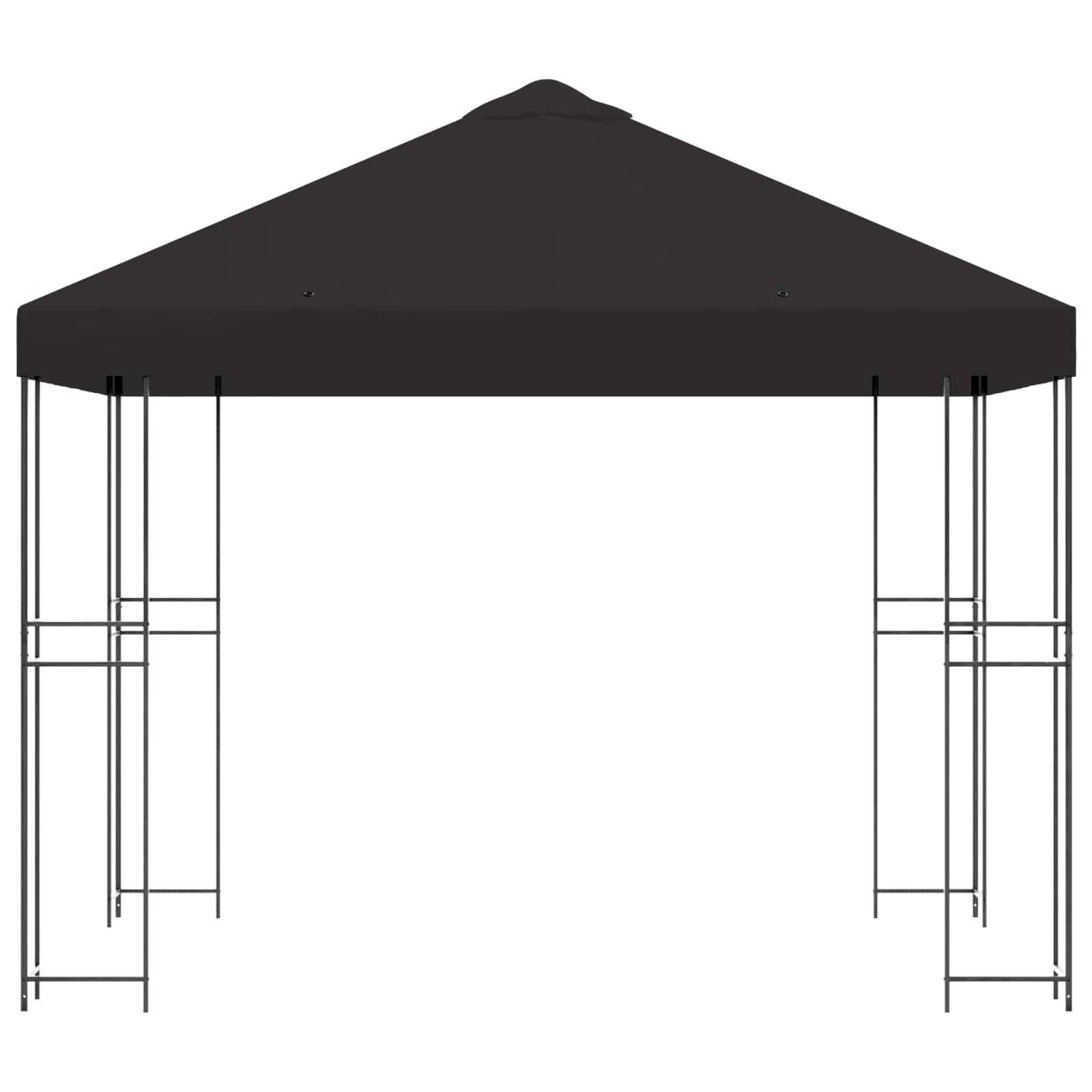 vidaXL Pavillon 3 x 3 m Anthrazit Polyester und Stahl 190