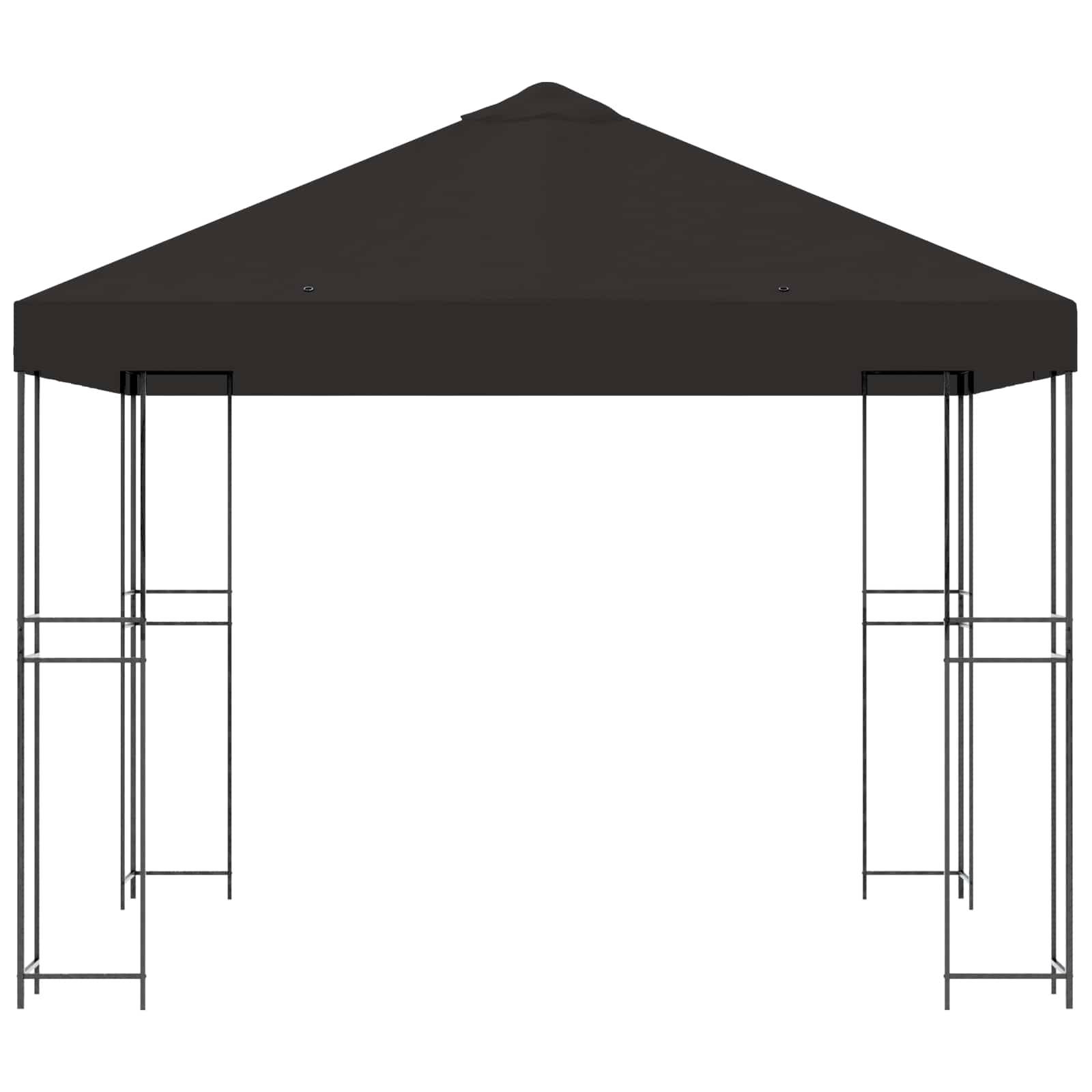 vidaXL Pavillon 3 x 3 m Anthrazit Polyester und Stahl 190