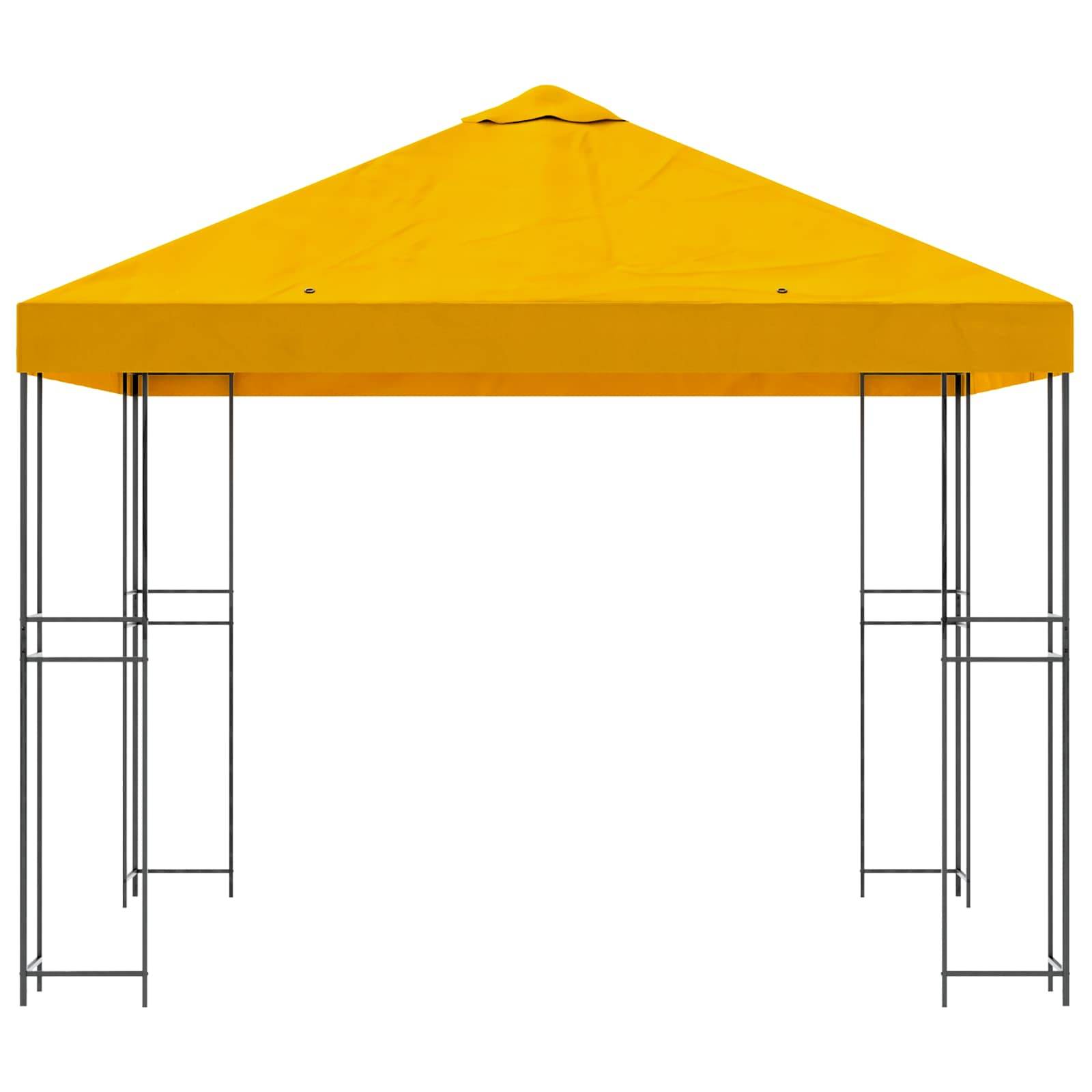 vidaXL Pavillon 3 x 3 m Gelb Polyester und Stahl 190