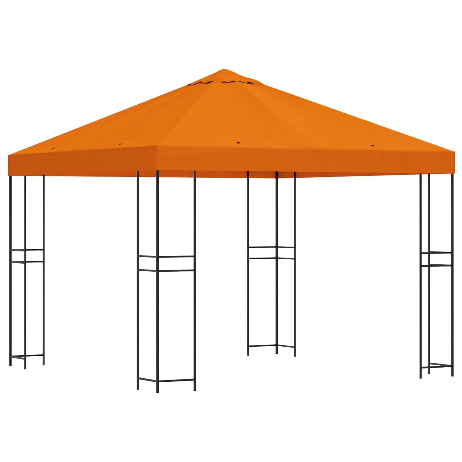 vidaXL Pavillon 3 x 3 m Orange Polyester und Stahl 190