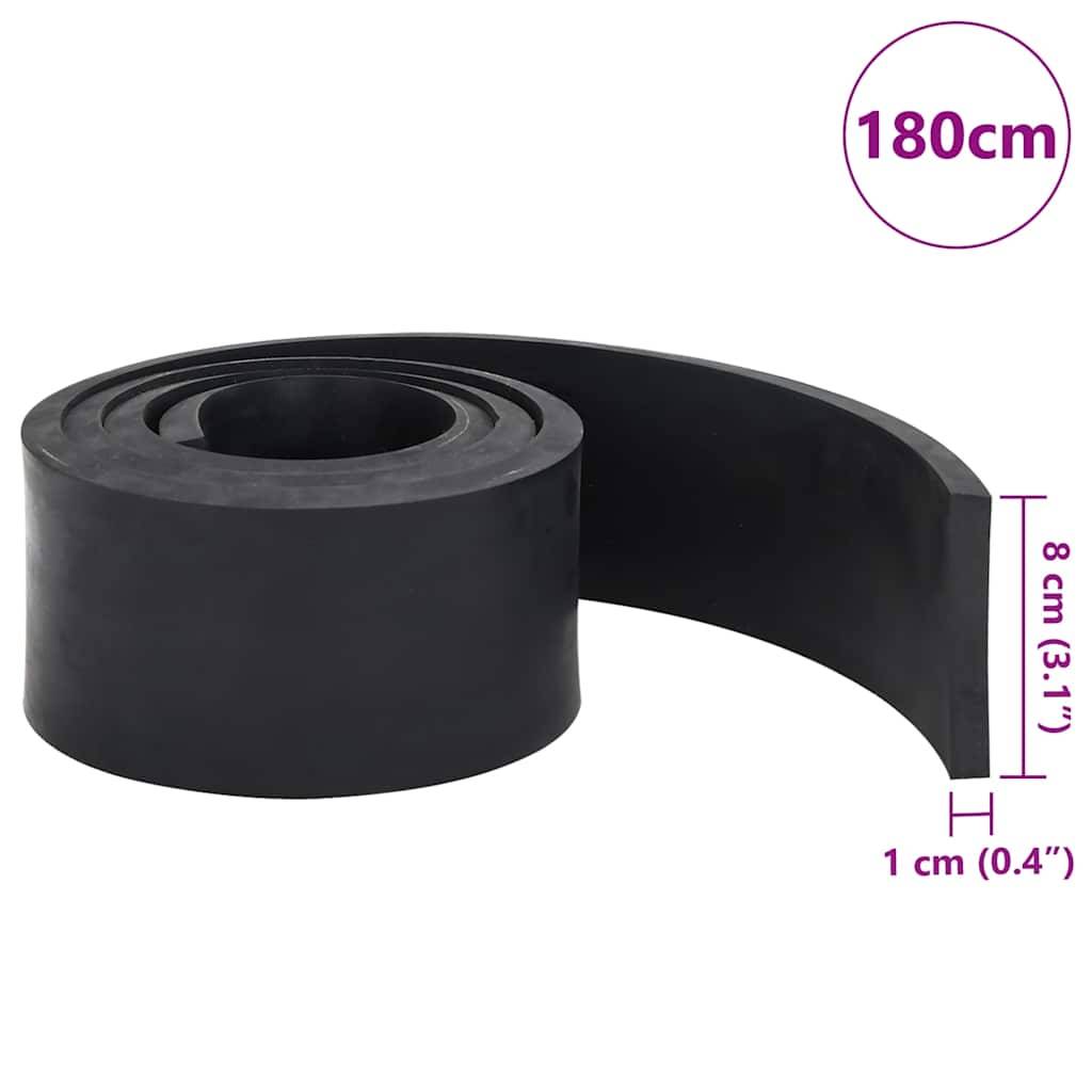 vidaXL Gummileiste für Schneepflug Schwarz 180x8x1 cm
