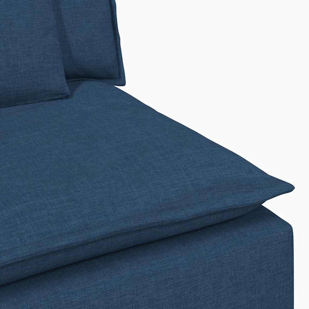 vidaXL Modulares Sofa Endmodul mit Armlehne Kissen Blau 100 cm