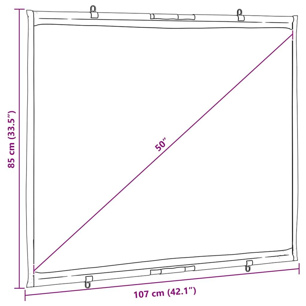 vidaXL Beamer Leinwand Wandhängend 50 Zoll 4:3
