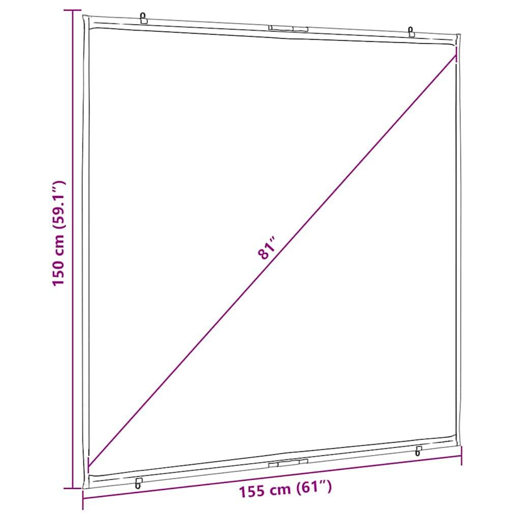 vidaXL Beamer Leinwand Wandhängend 81 Zoll 1:1