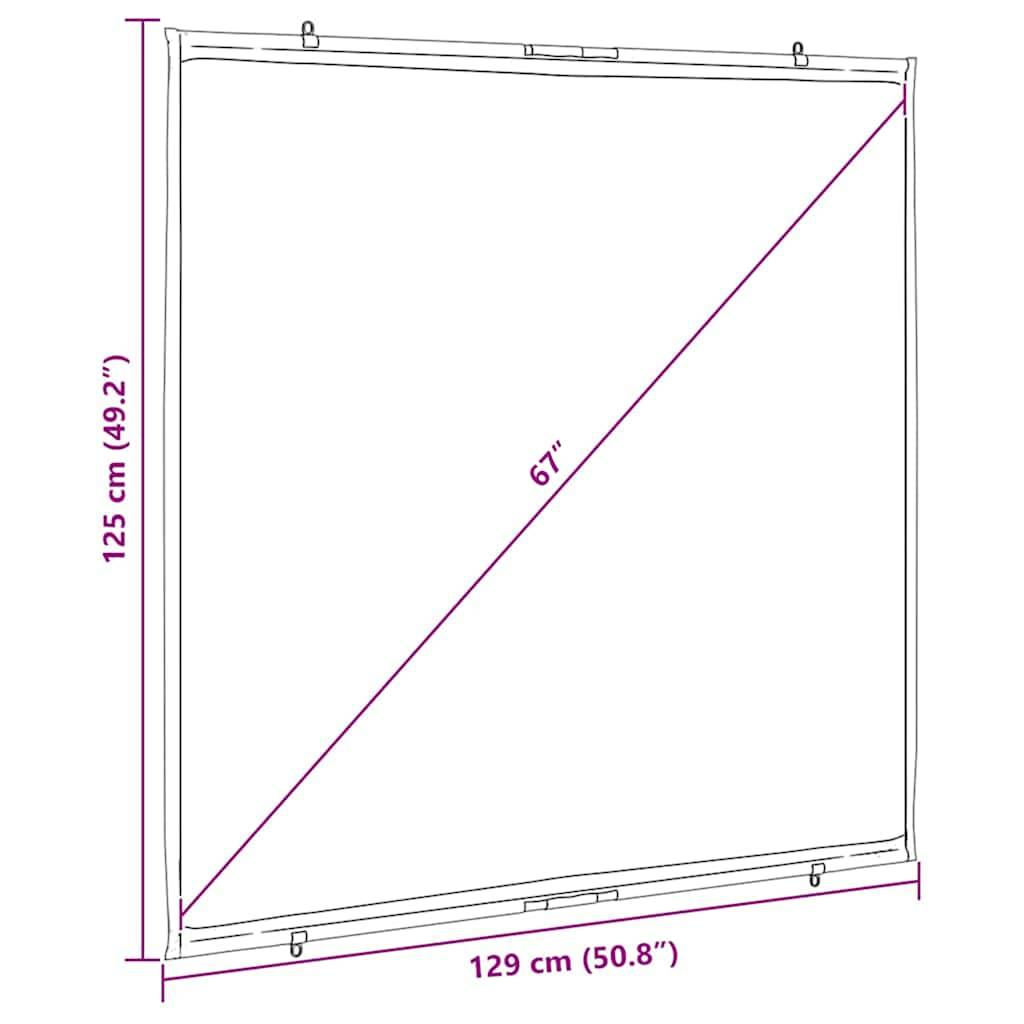 vidaXL Beamer Leinwand Wandhängend 67 Zoll 1:1