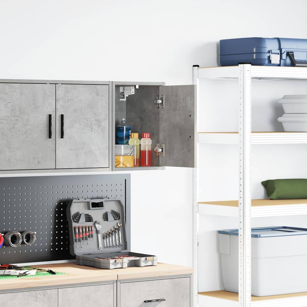 vidaXL Garagen-Wandschrank Betongrau Holzwerkstoff