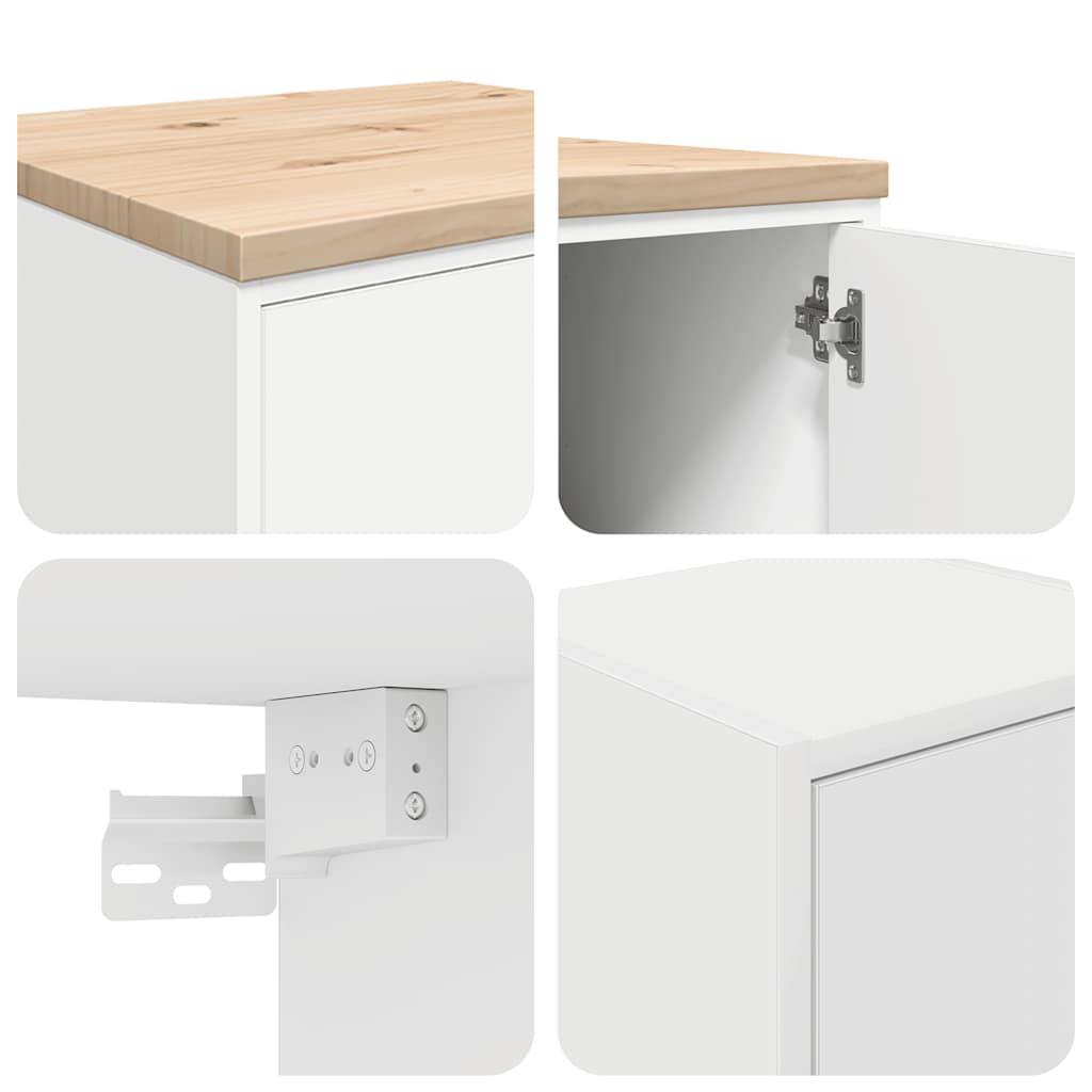 vidaXL Garagenschränke 6 Stk. Weiß Holzwerkstoff