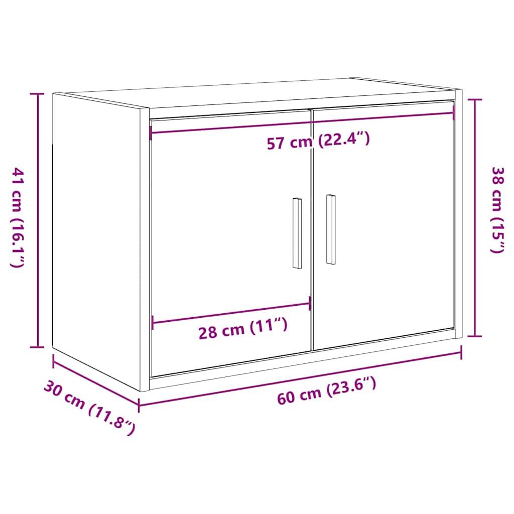 vidaXL Garagen-Wandschrank Artisan-Eiche Holzwerkstoff